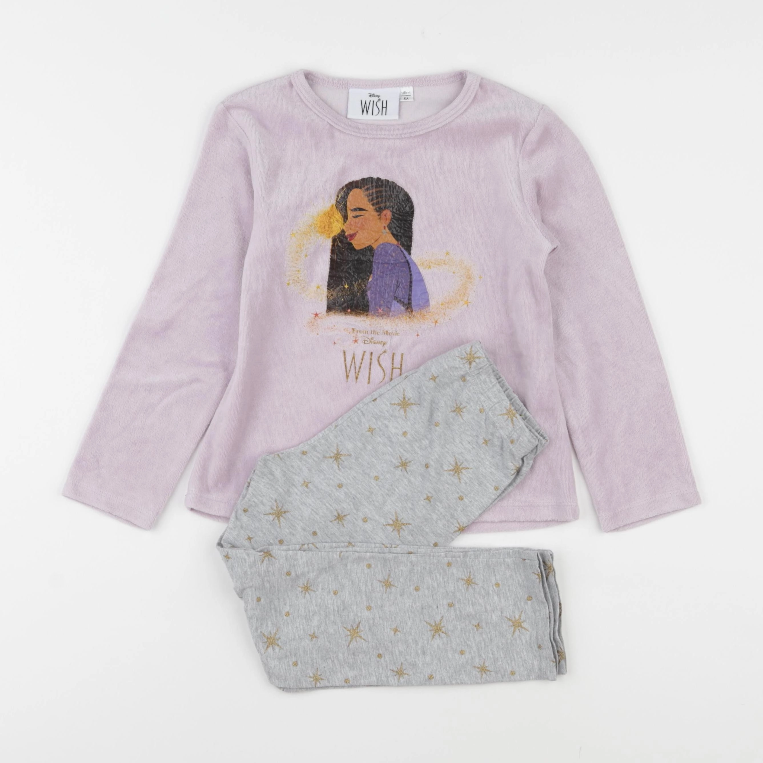 Vertbaudet - pyjama velours violet - 5 ans