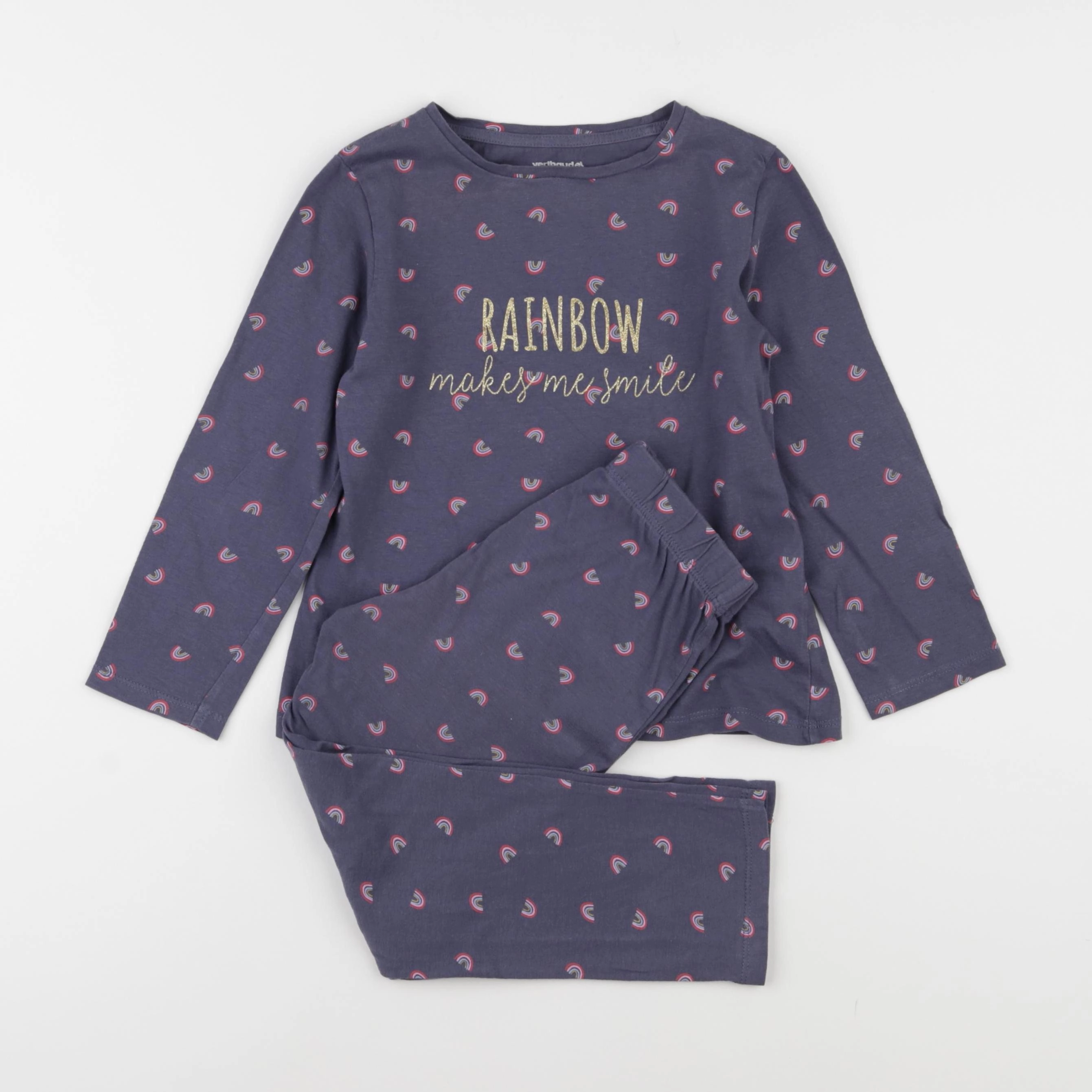 Vertbaudet - pyjama coton violet - 5 ans