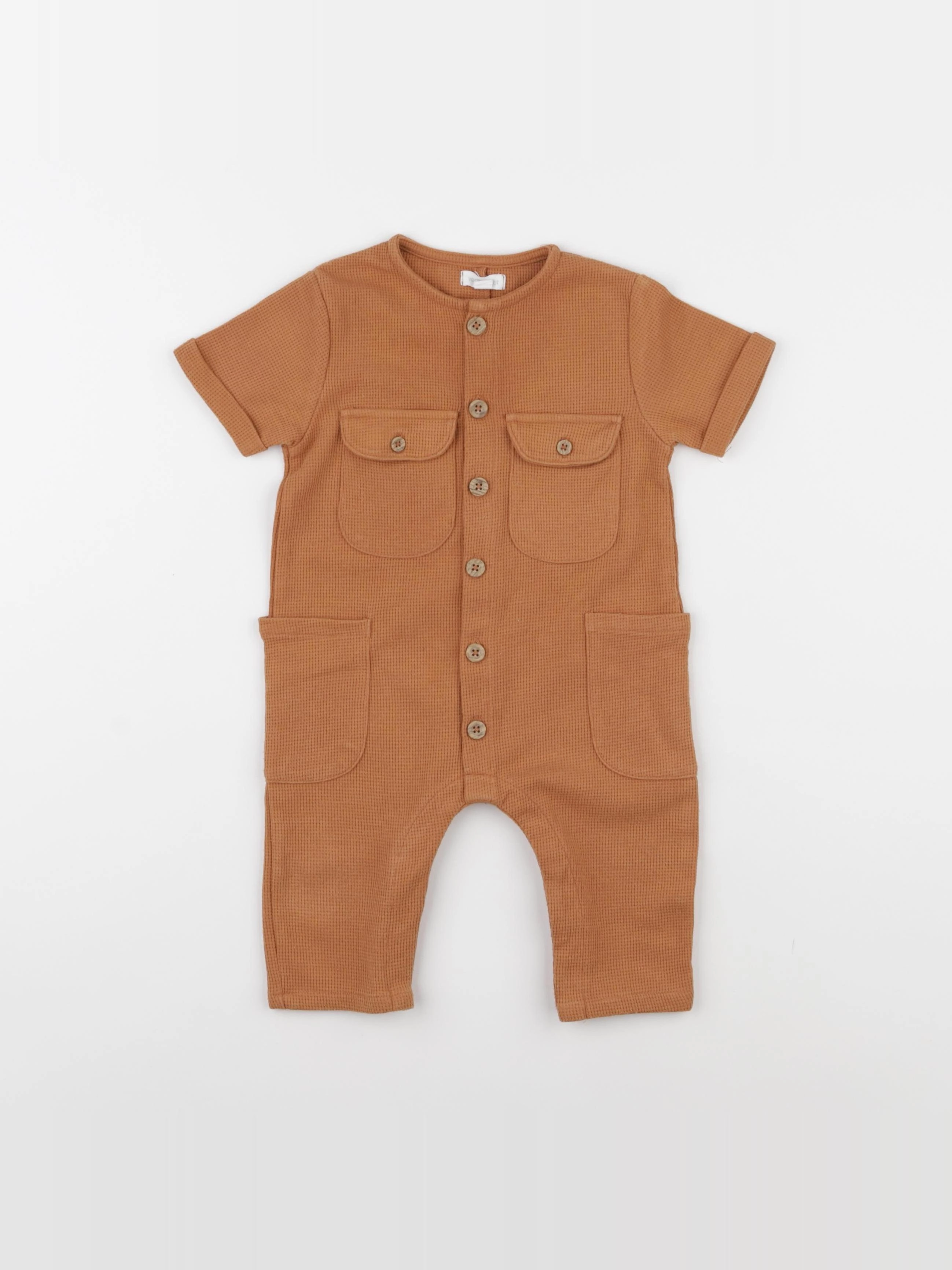 Vertbaudet - combinaison marron - 9 mois
