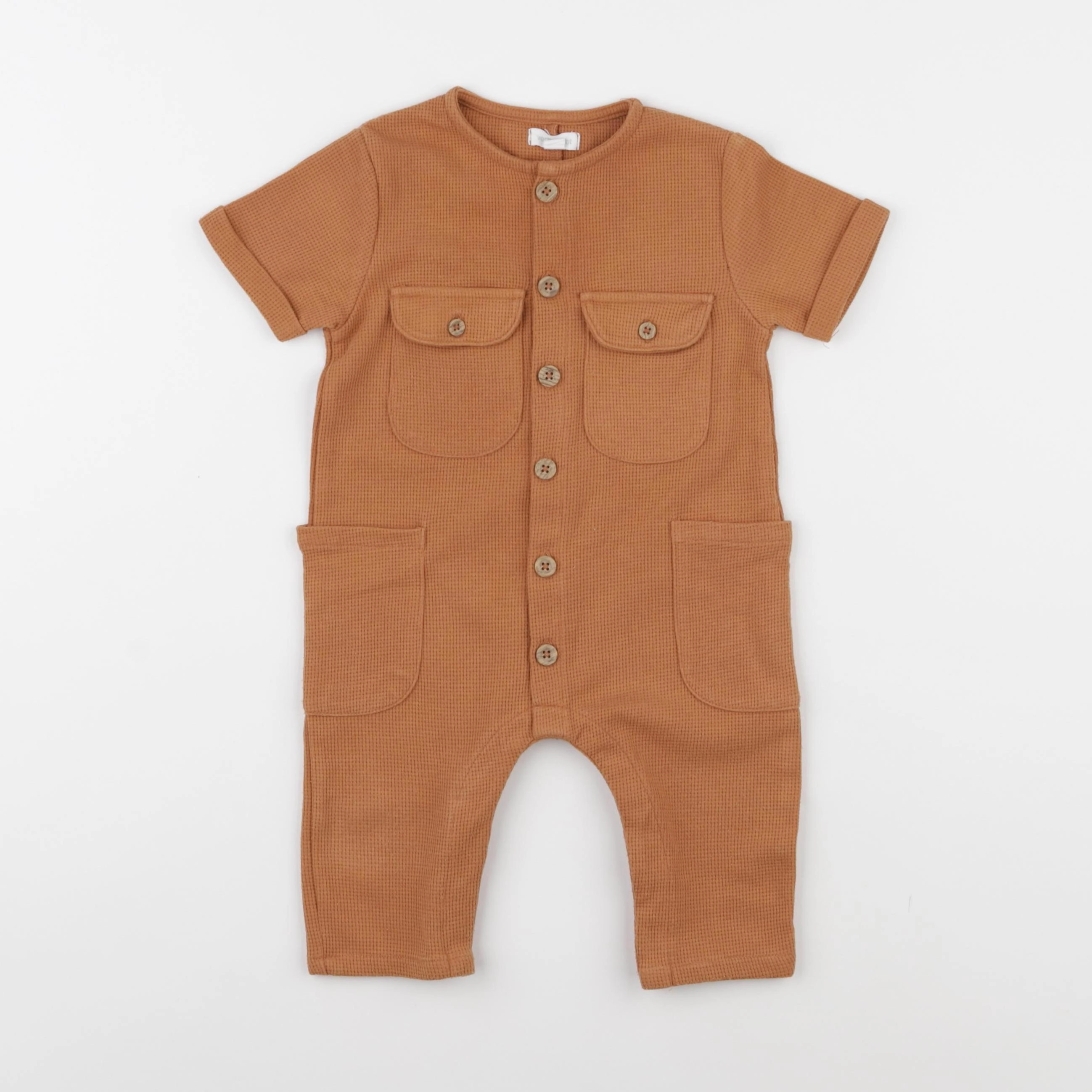 Vertbaudet - combinaison marron - 9 mois