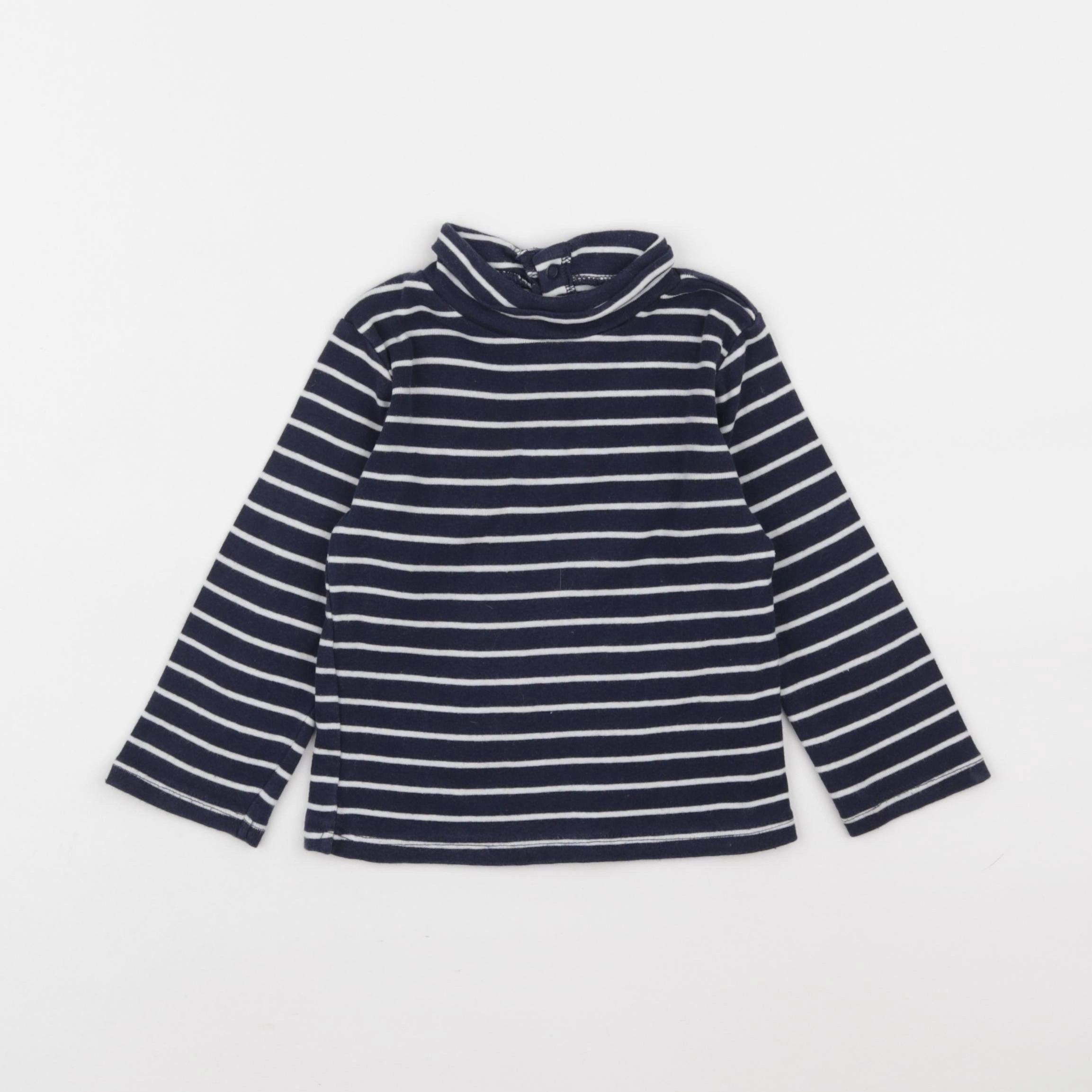 Vertbaudet - sous-pull bleu - 2 ans