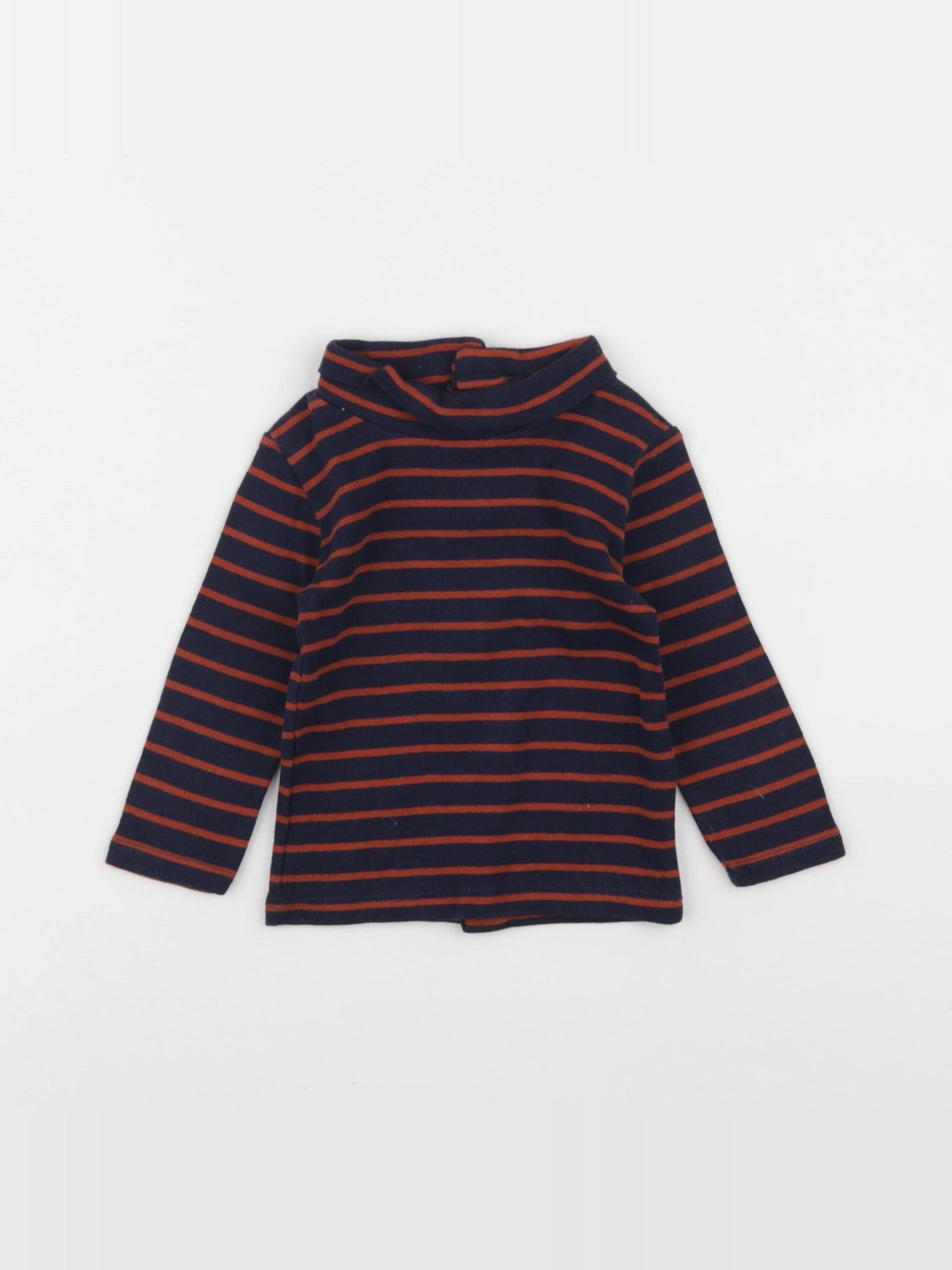 Vertbaudet - sous-pull bleu - 9 mois