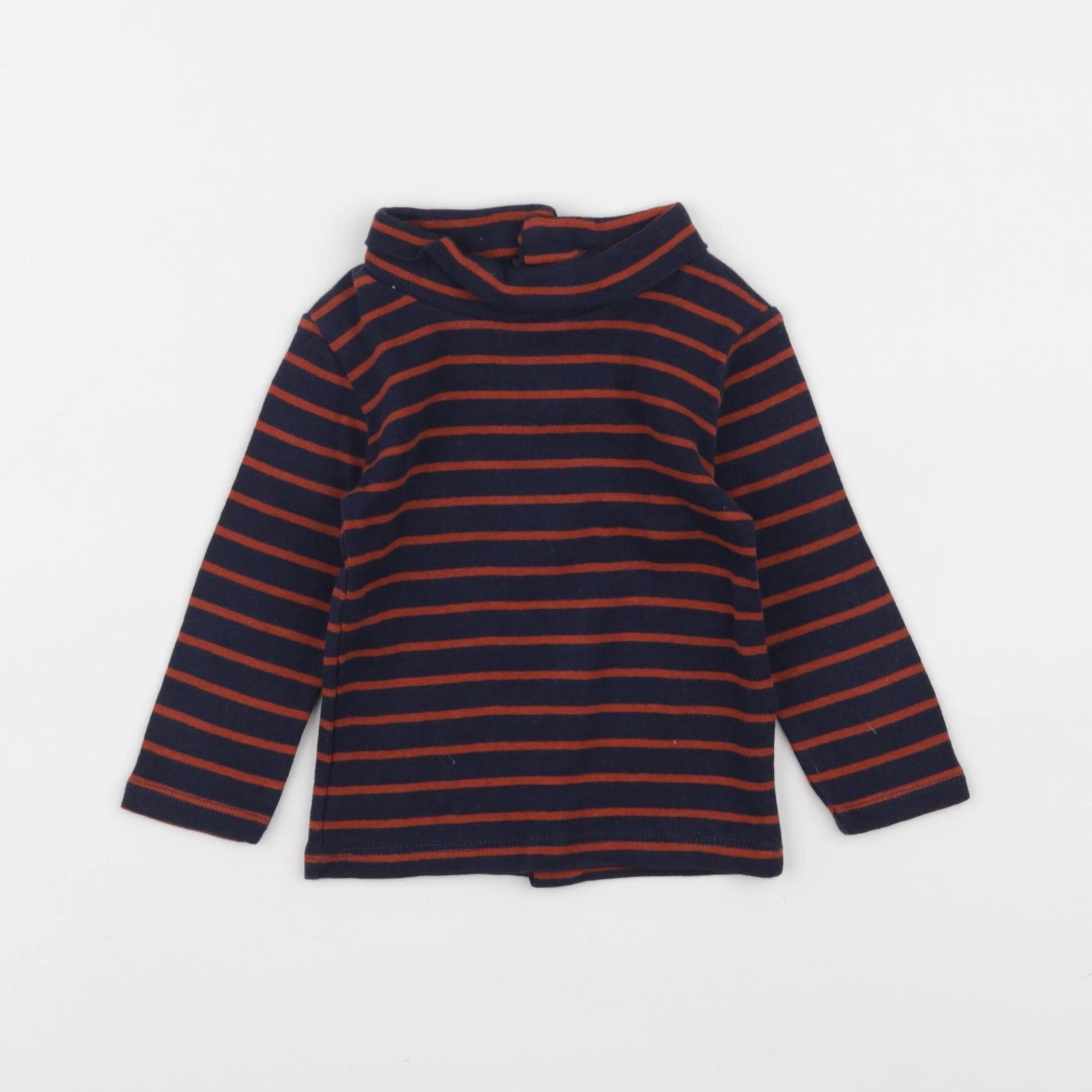 Vertbaudet - sous-pull bleu - 9 mois