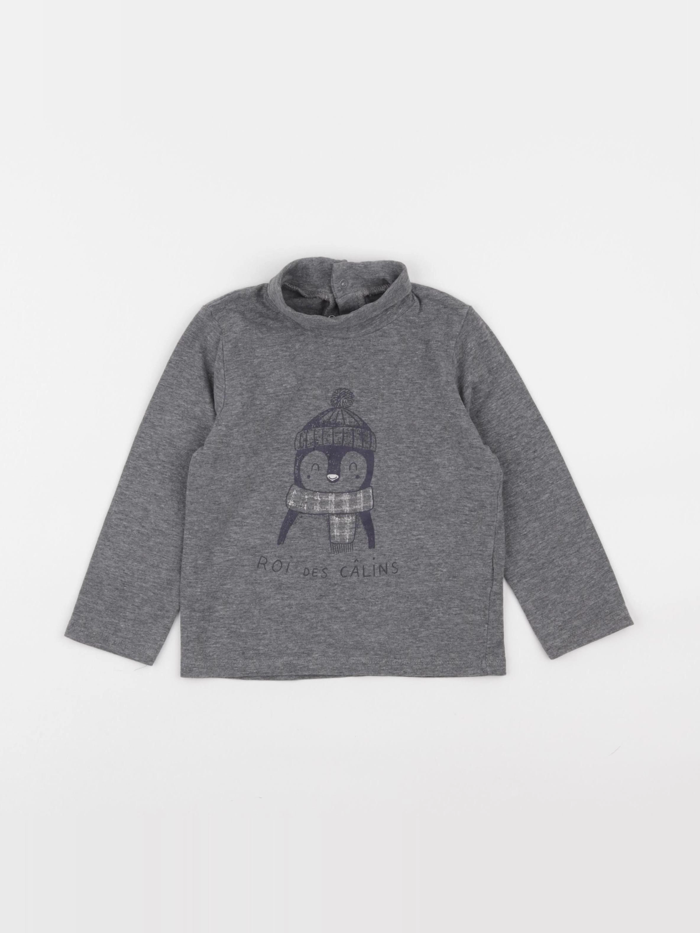Vertbaudet - sous-pull gris - 2 ans