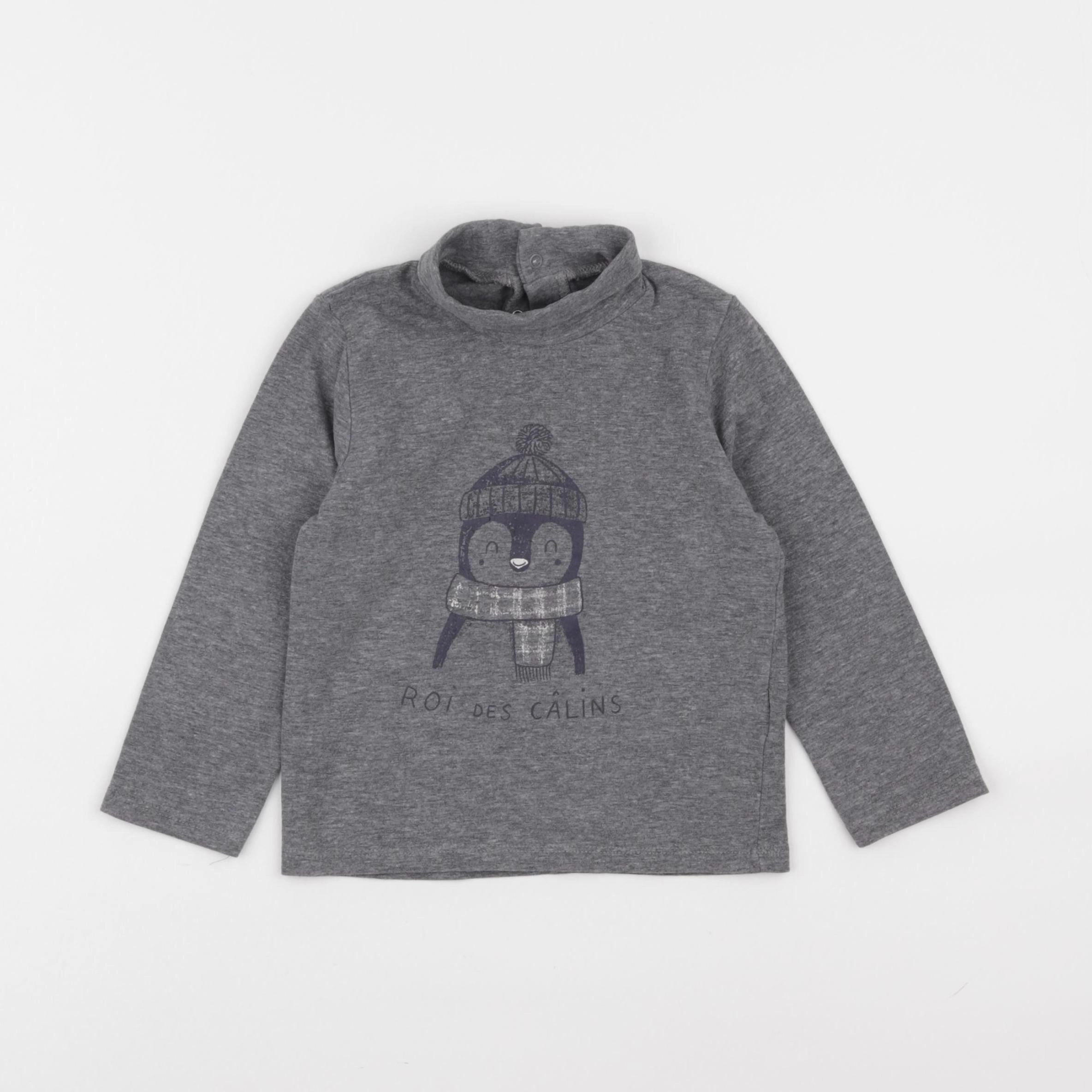 Vertbaudet - sous-pull gris - 2 ans