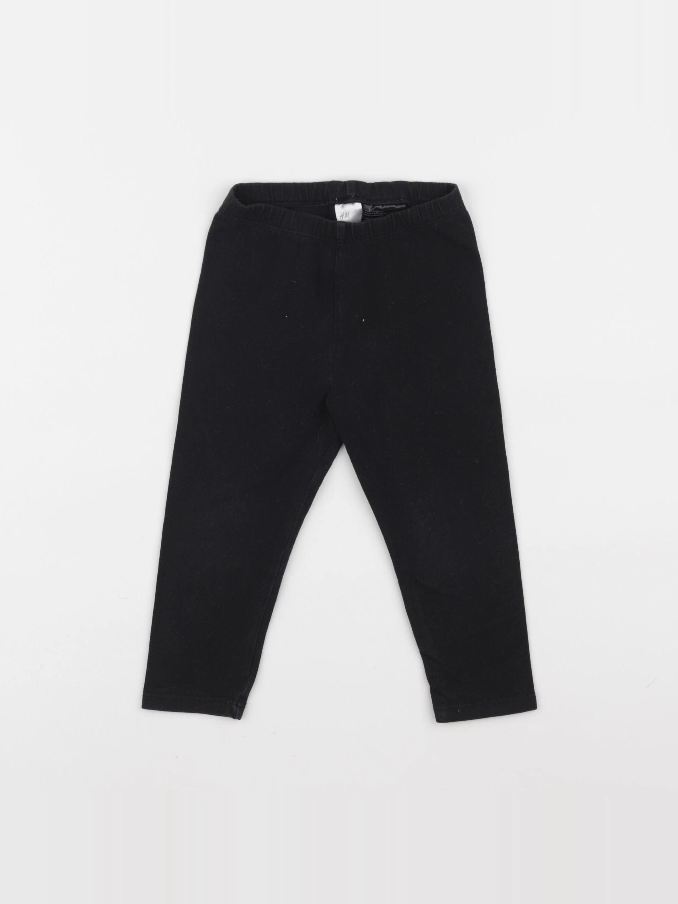 H&M - legging noir - 12/18 mois