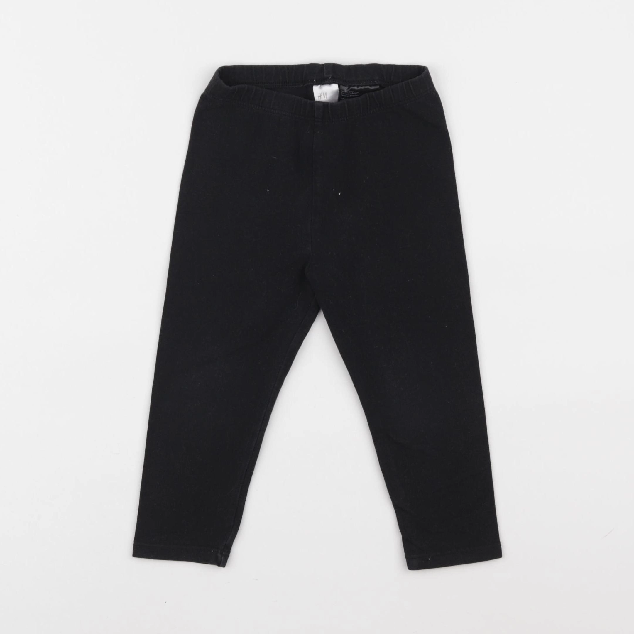 H&M - legging noir - 12/18 mois