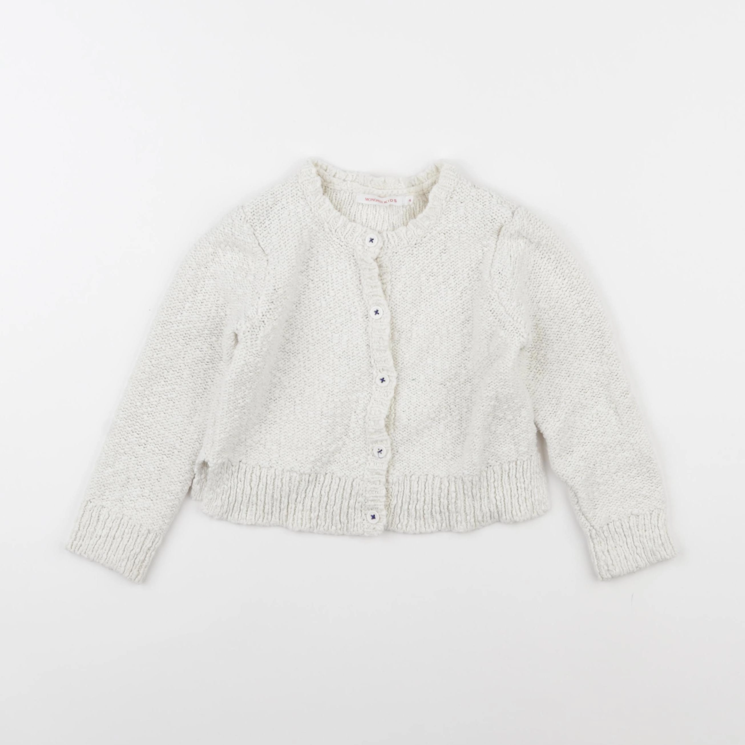Monoprix - gilet blanc - 4 ans