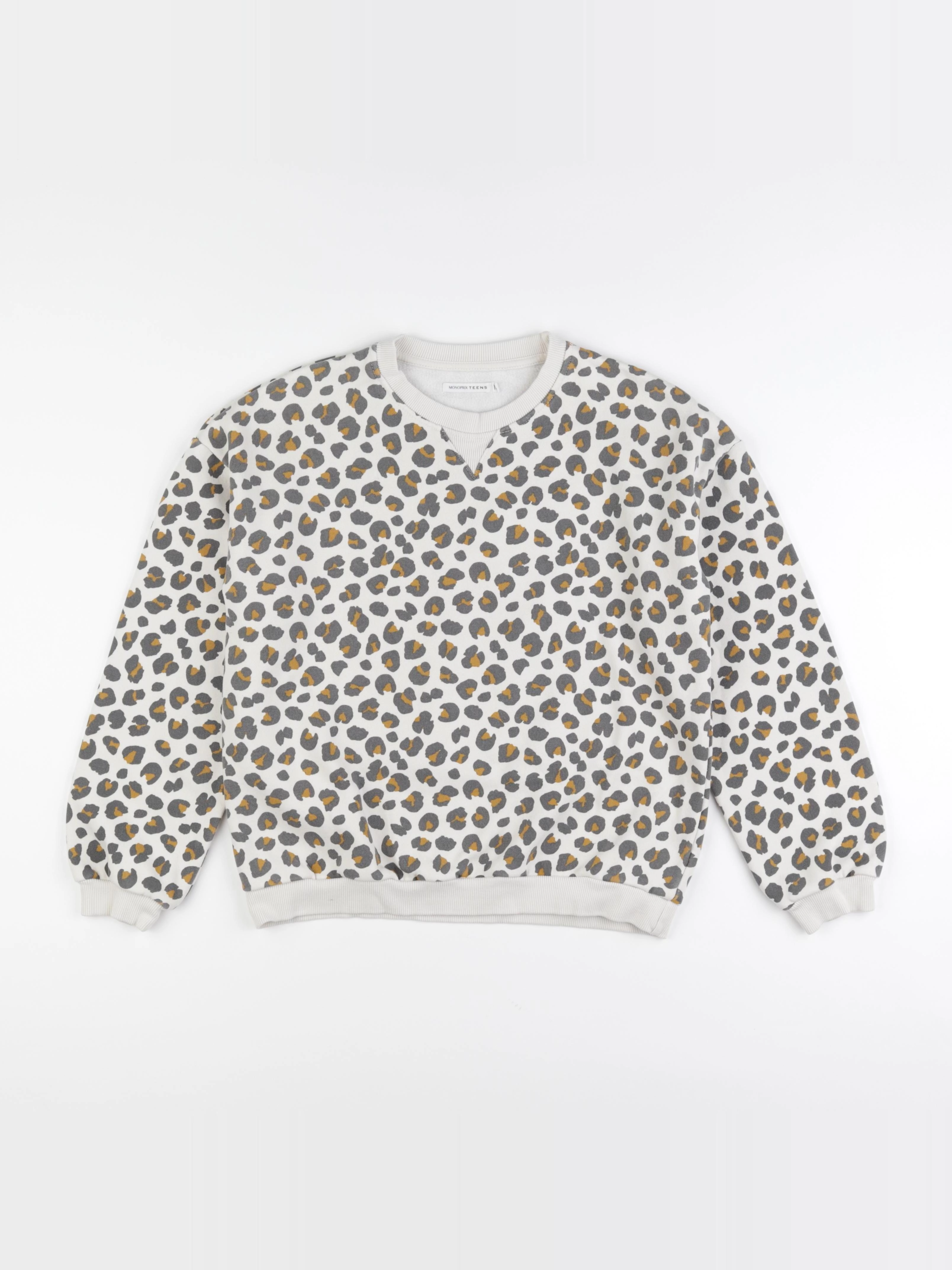 Monoprix - sweat beige - 14 ans