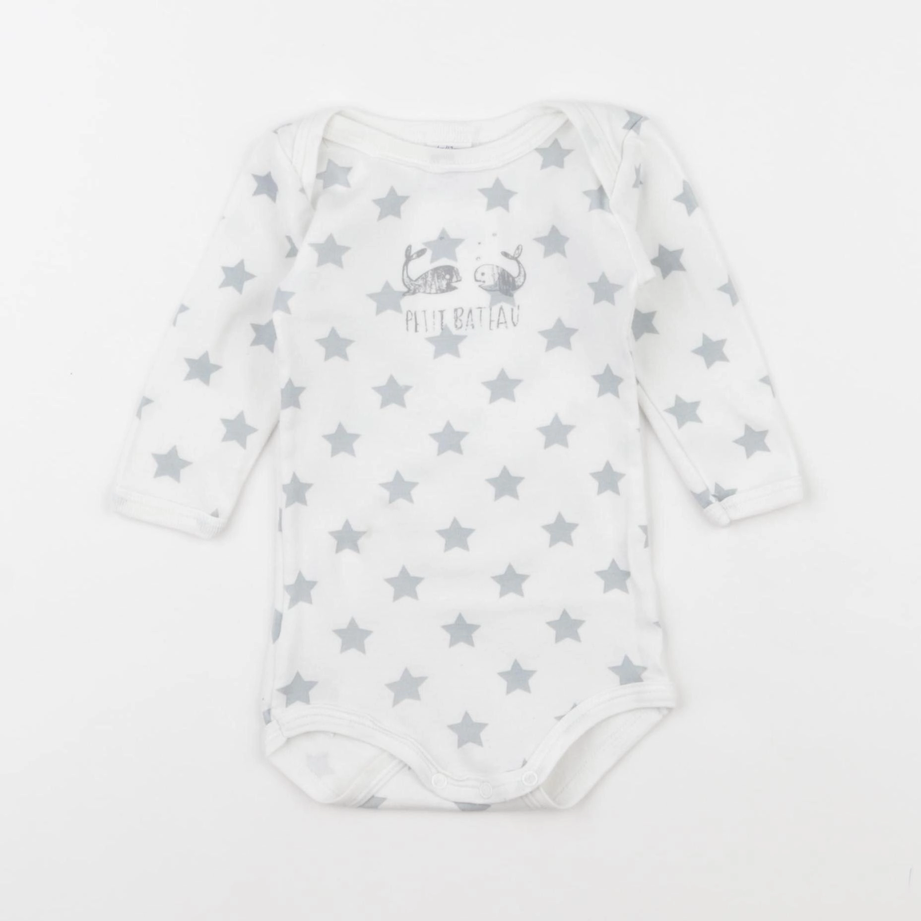 Petit Bateau - body bleu - 6 mois