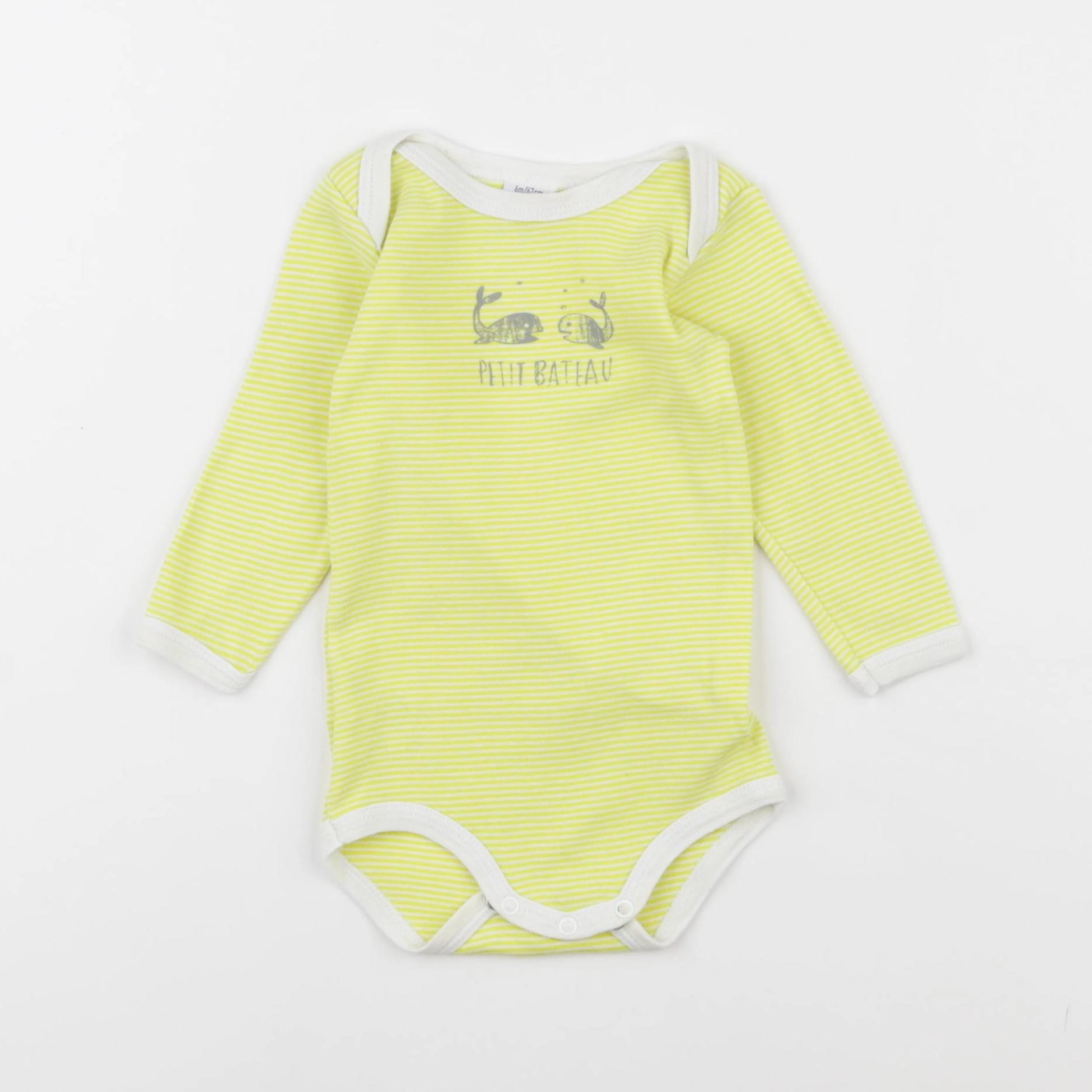 Petit Bateau - body jaune - 6 mois