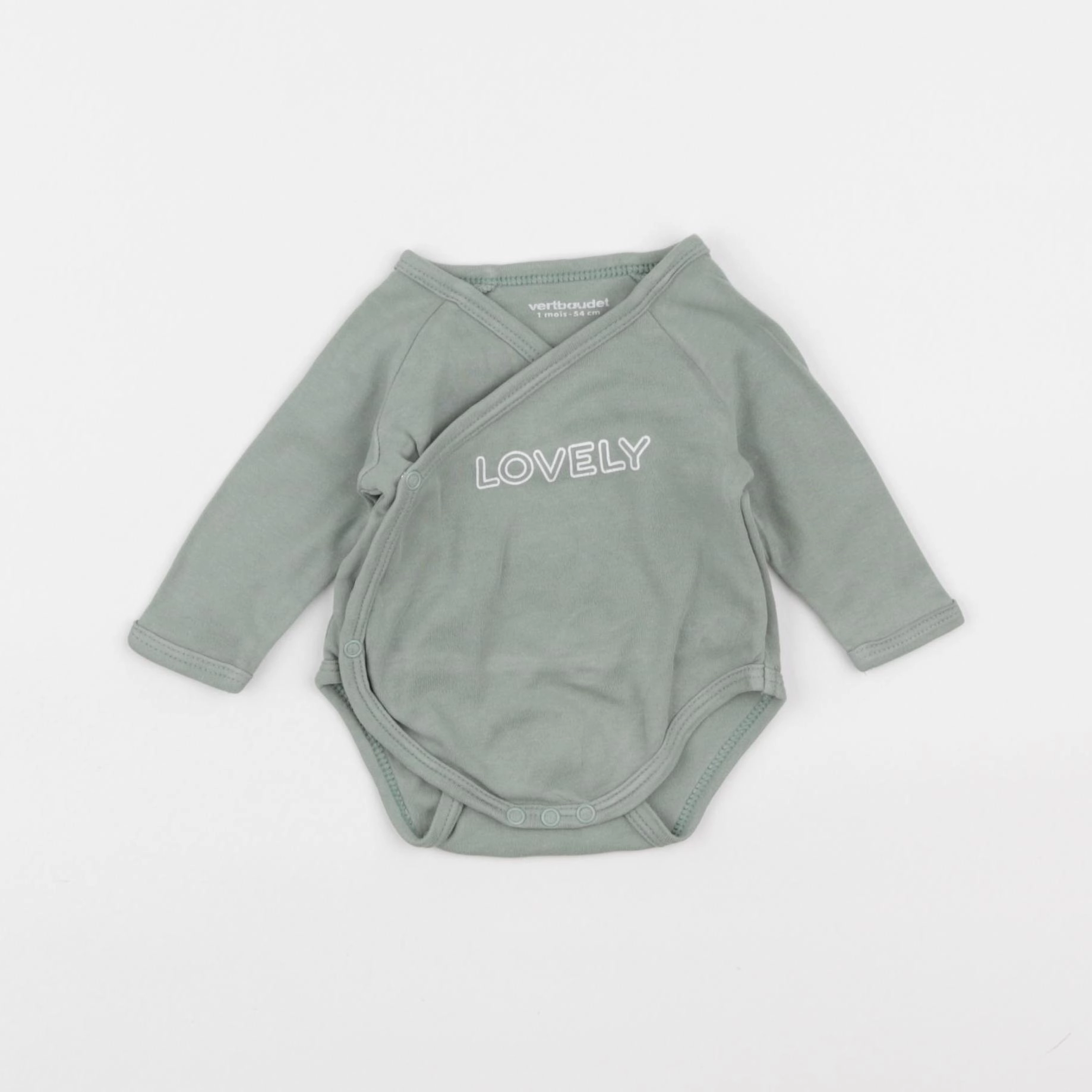 Vertbaudet - body vert - 1 mois