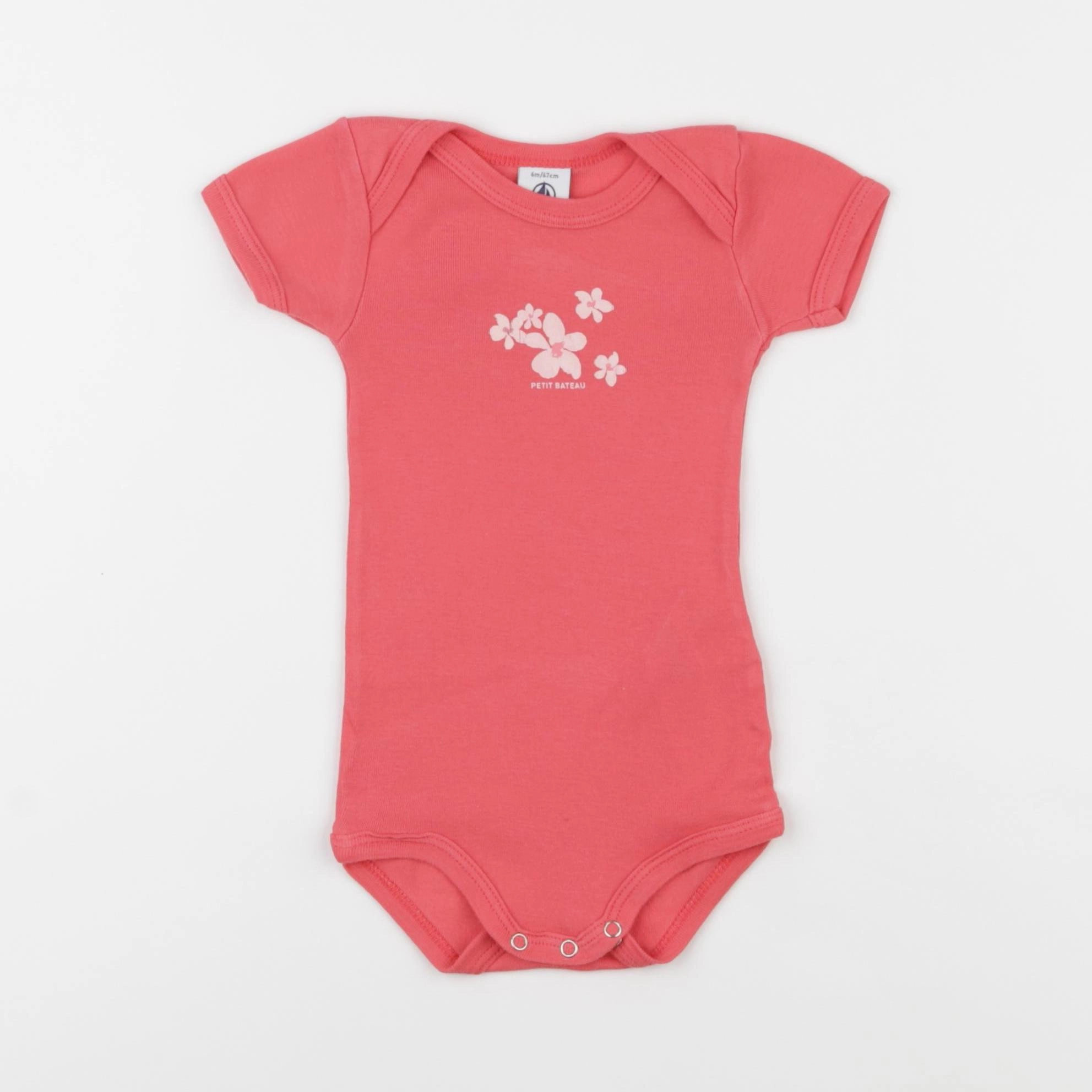 Petit Bateau - body rose - 6 mois