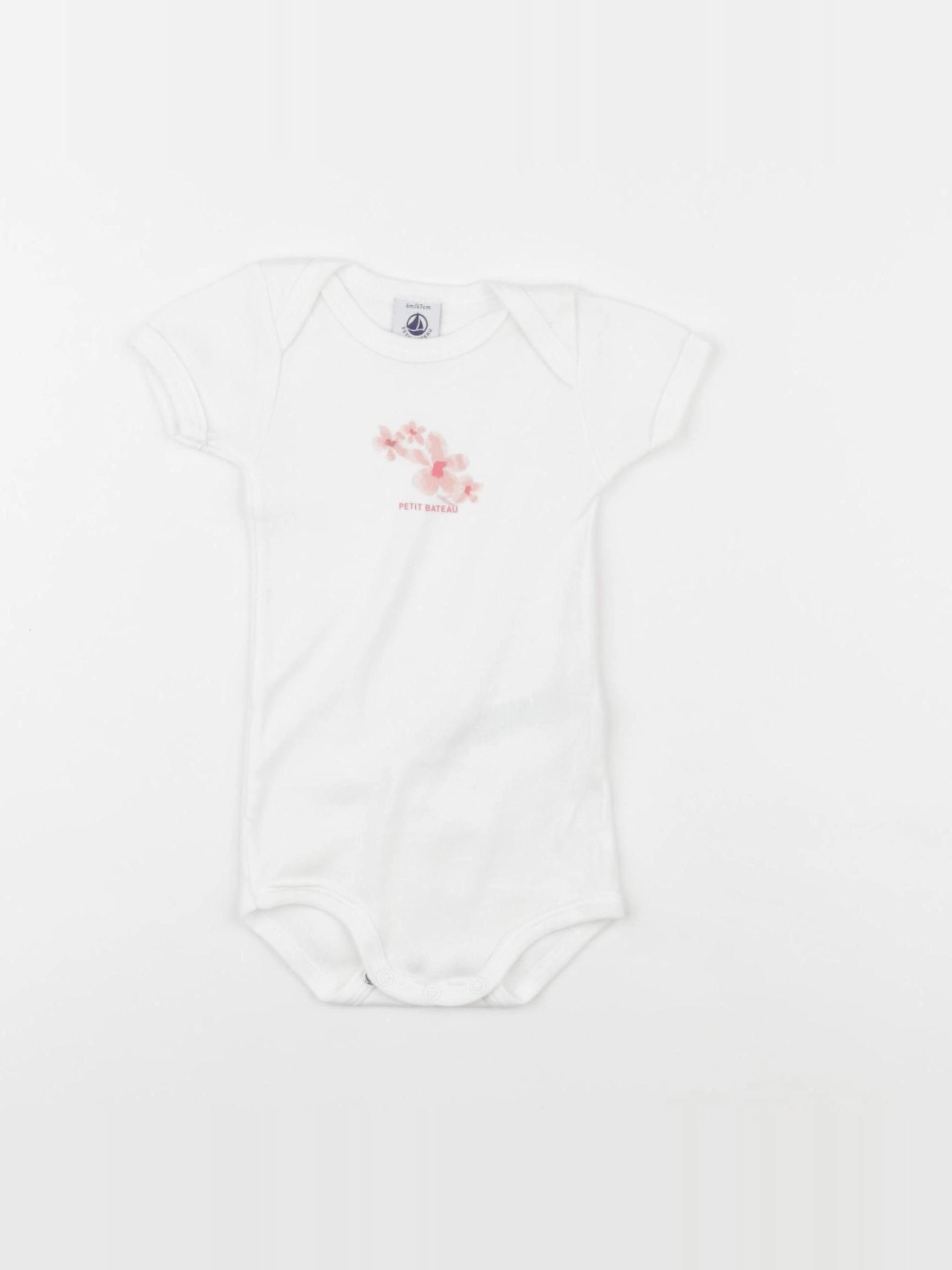 Petit Bateau - body blanc - 6 mois