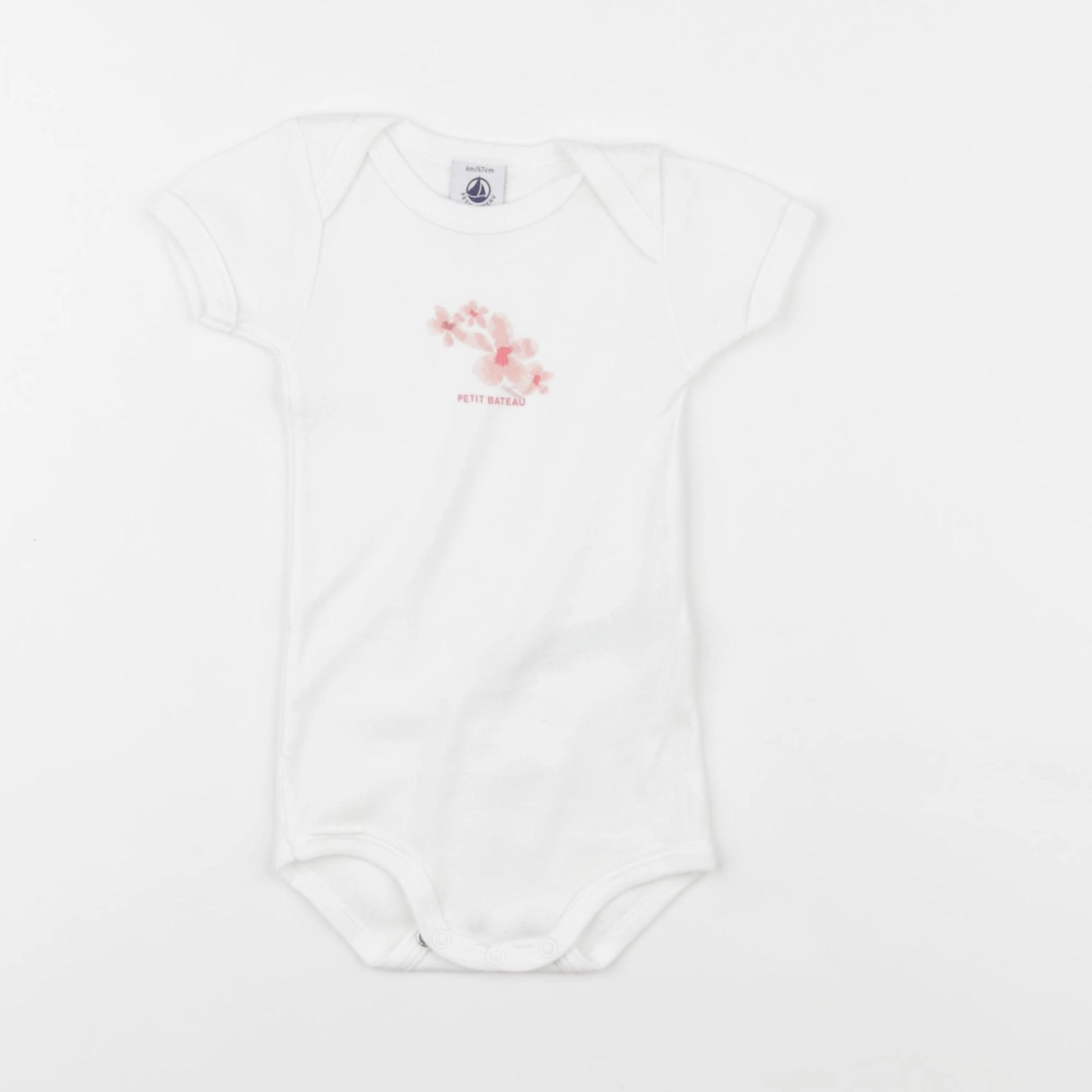 Petit Bateau - body blanc - 6 mois