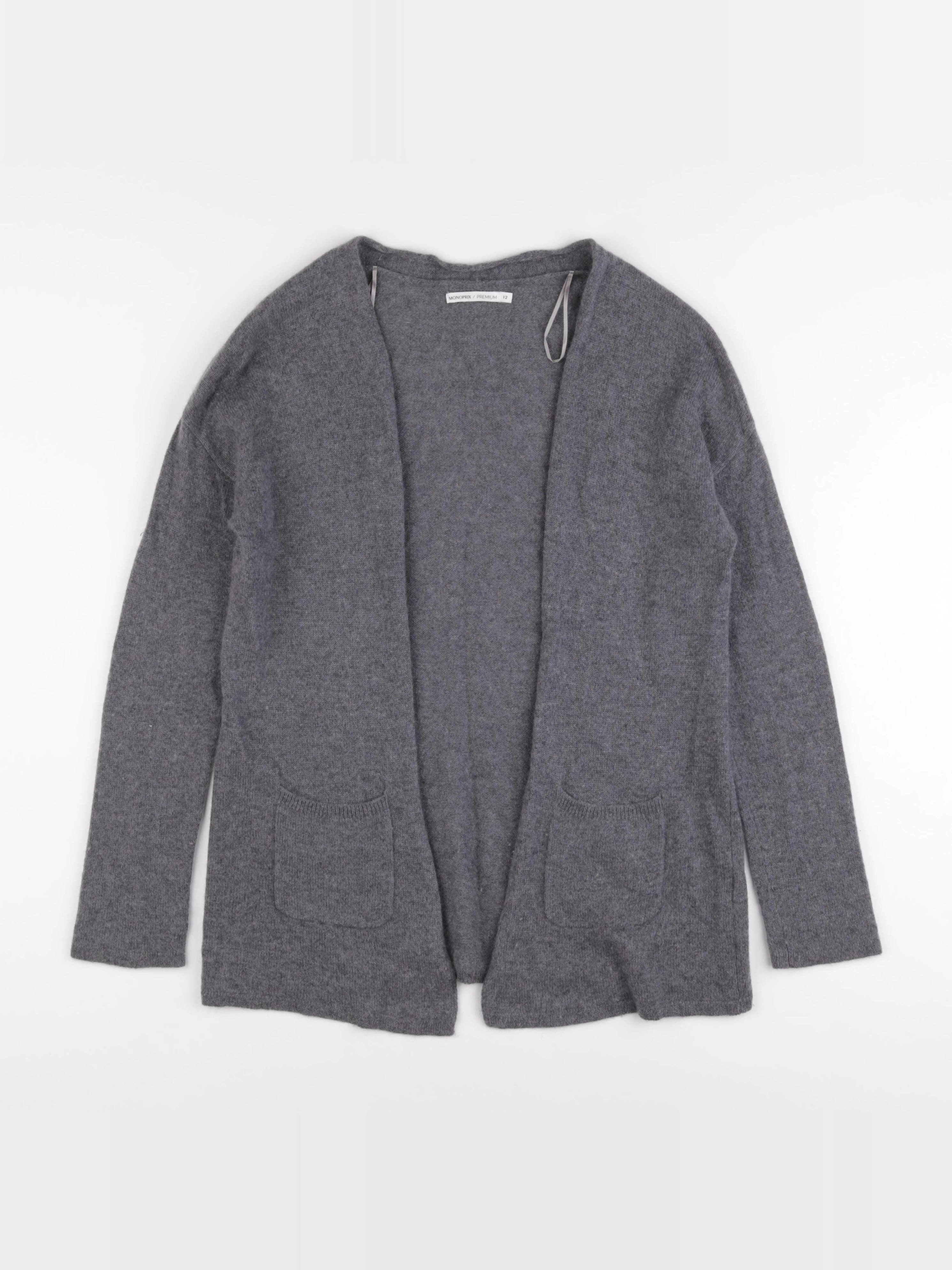 Monoprix - gilet gris - 12 ans