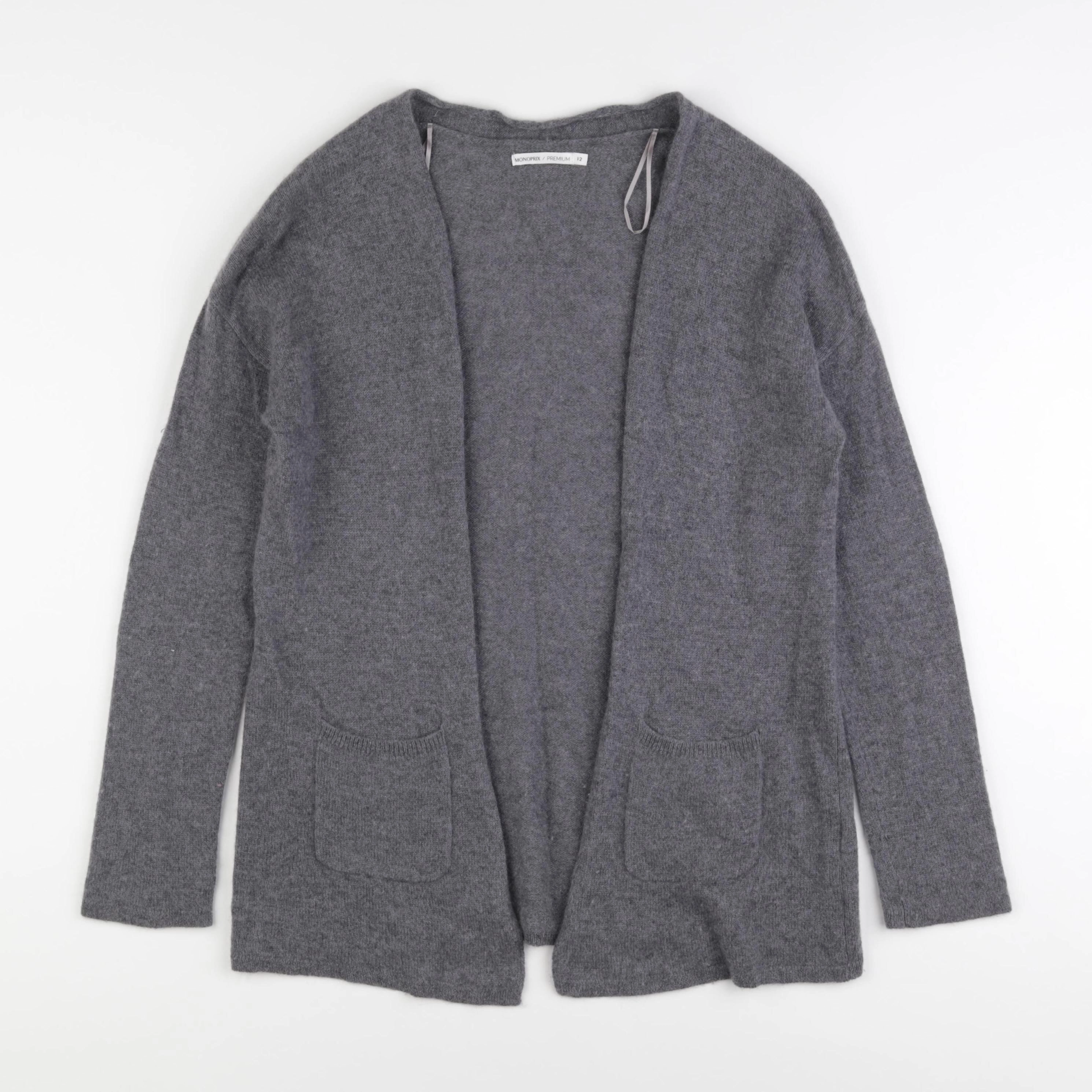 Monoprix - gilet gris - 12 ans