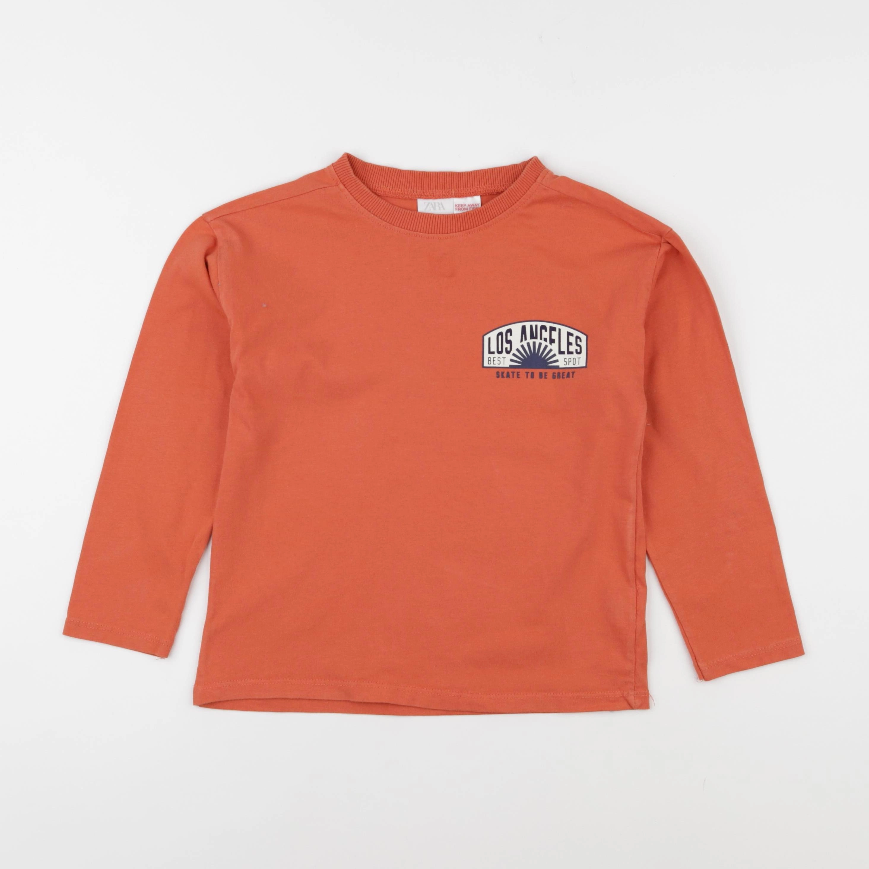 Zara - tee-shirt orange - 5/6 ans