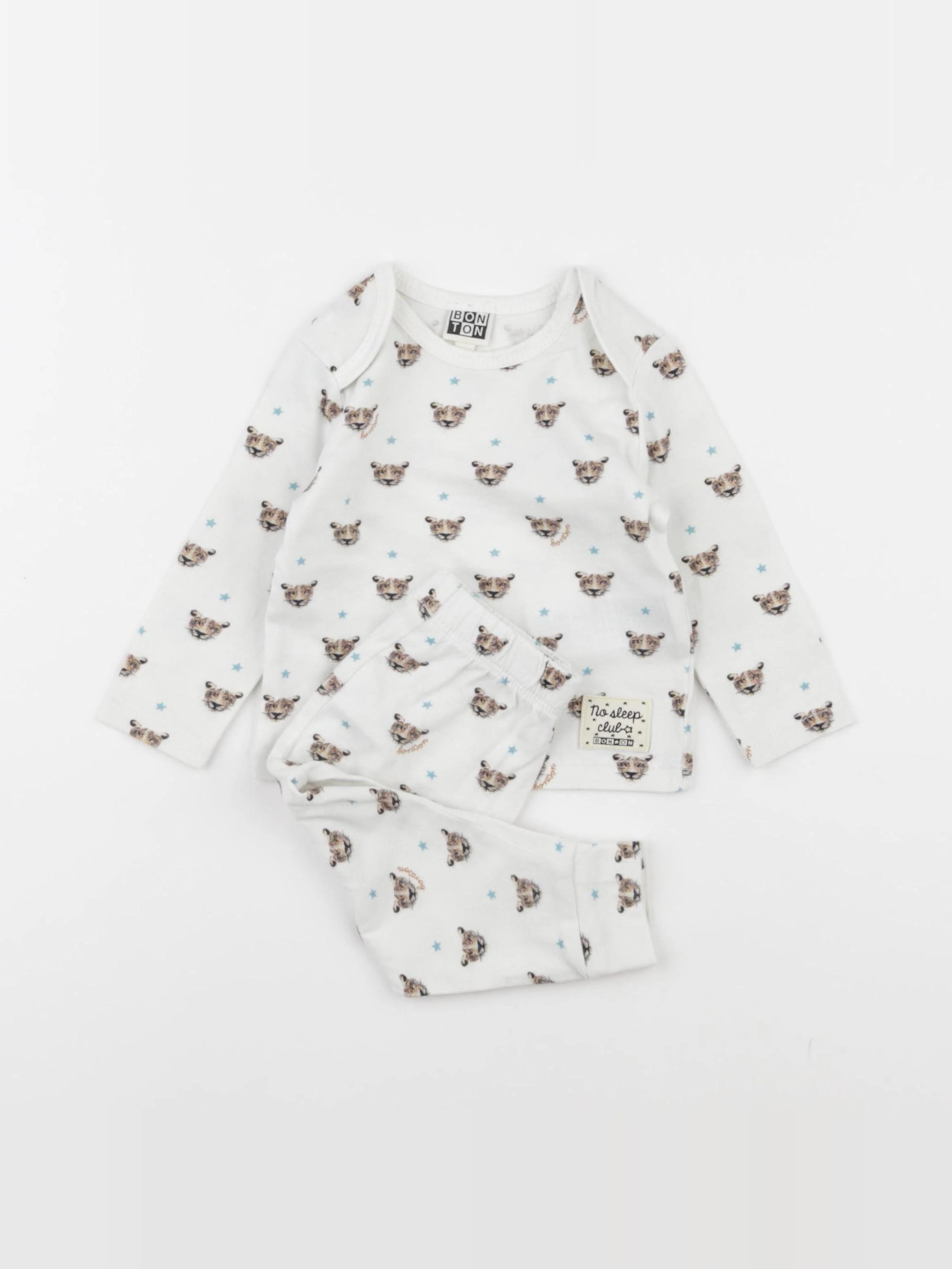 Bonton - pyjama coton blanc - 6 mois