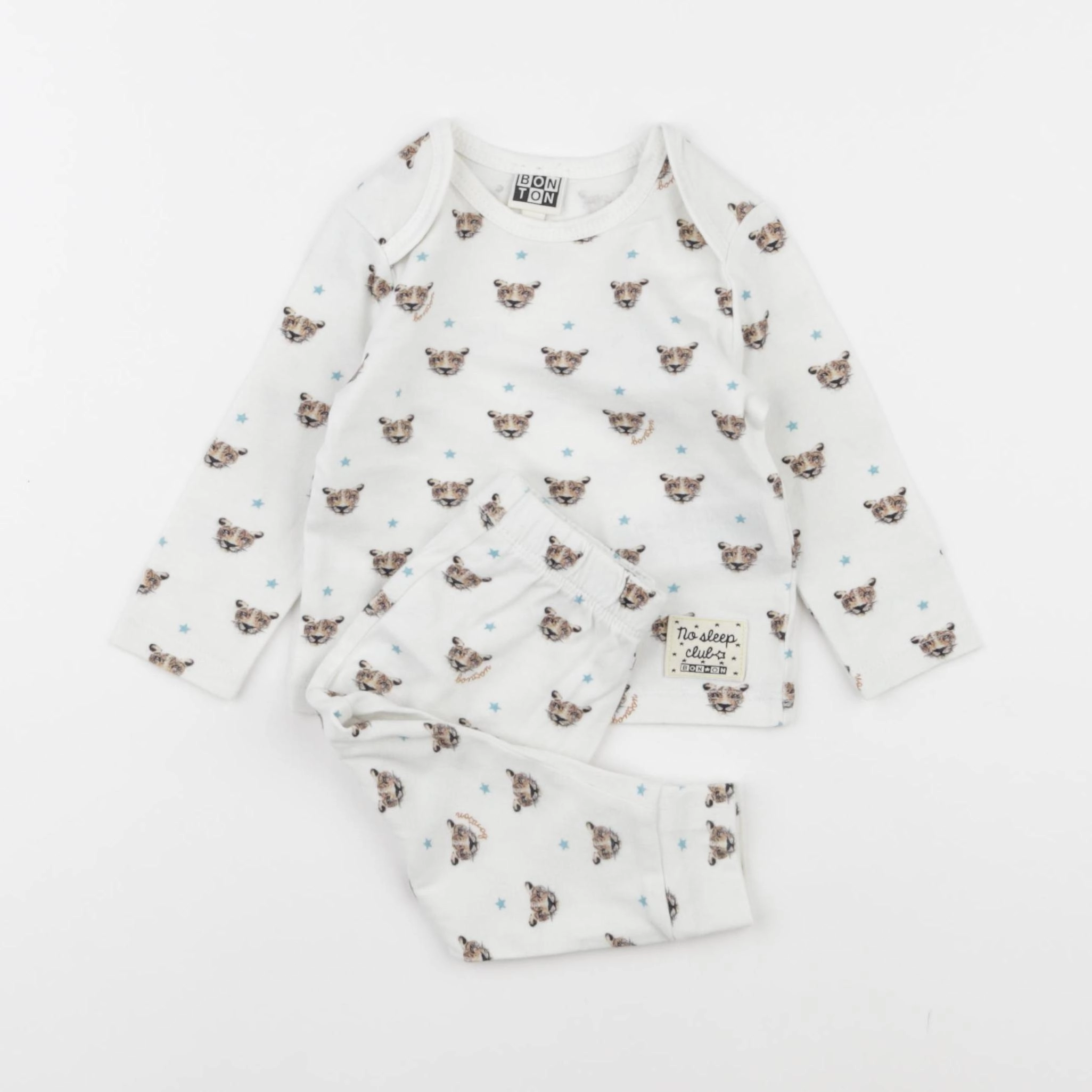 Bonton - pyjama coton blanc - 6 mois