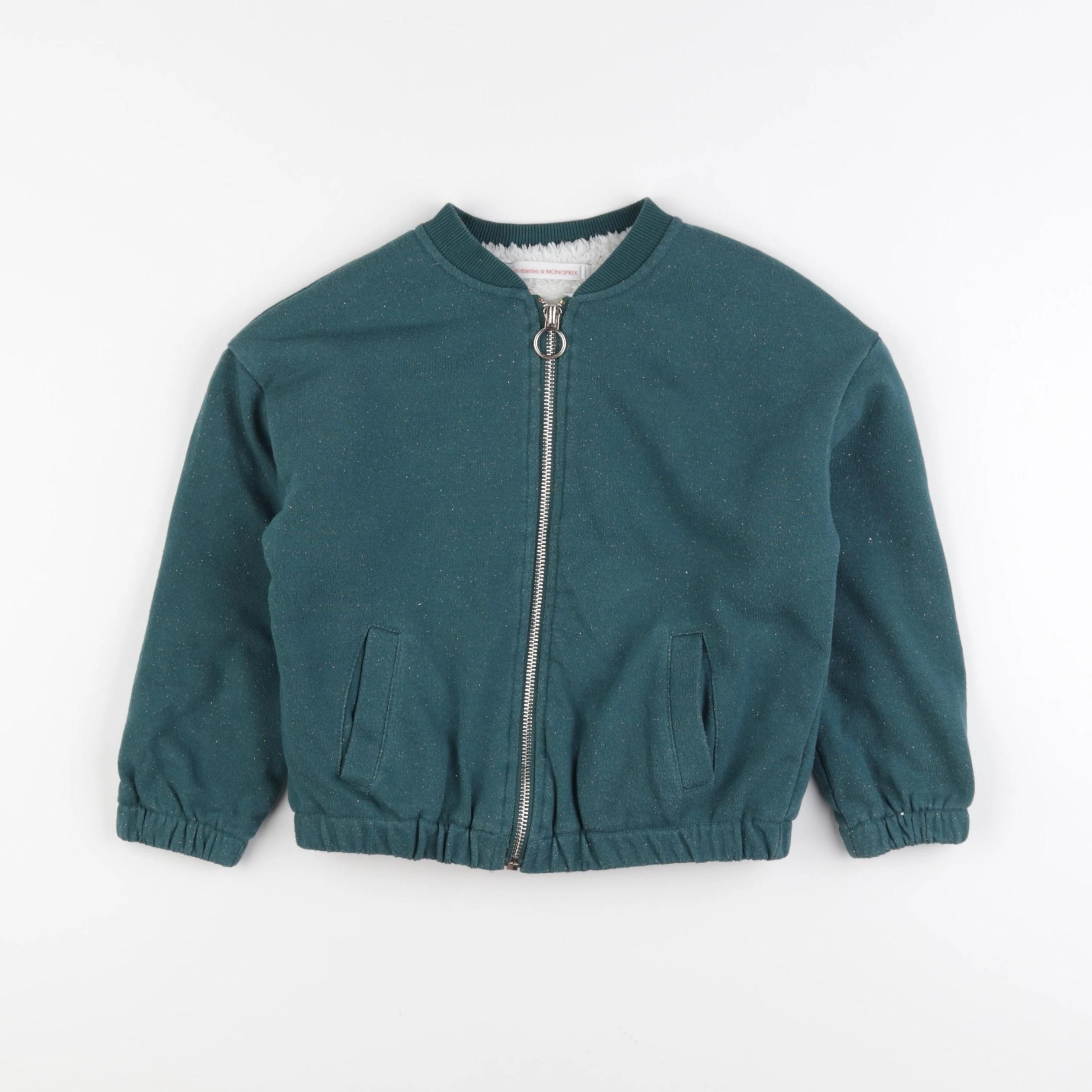 Monoprix - sweat vert, or - 6 ans