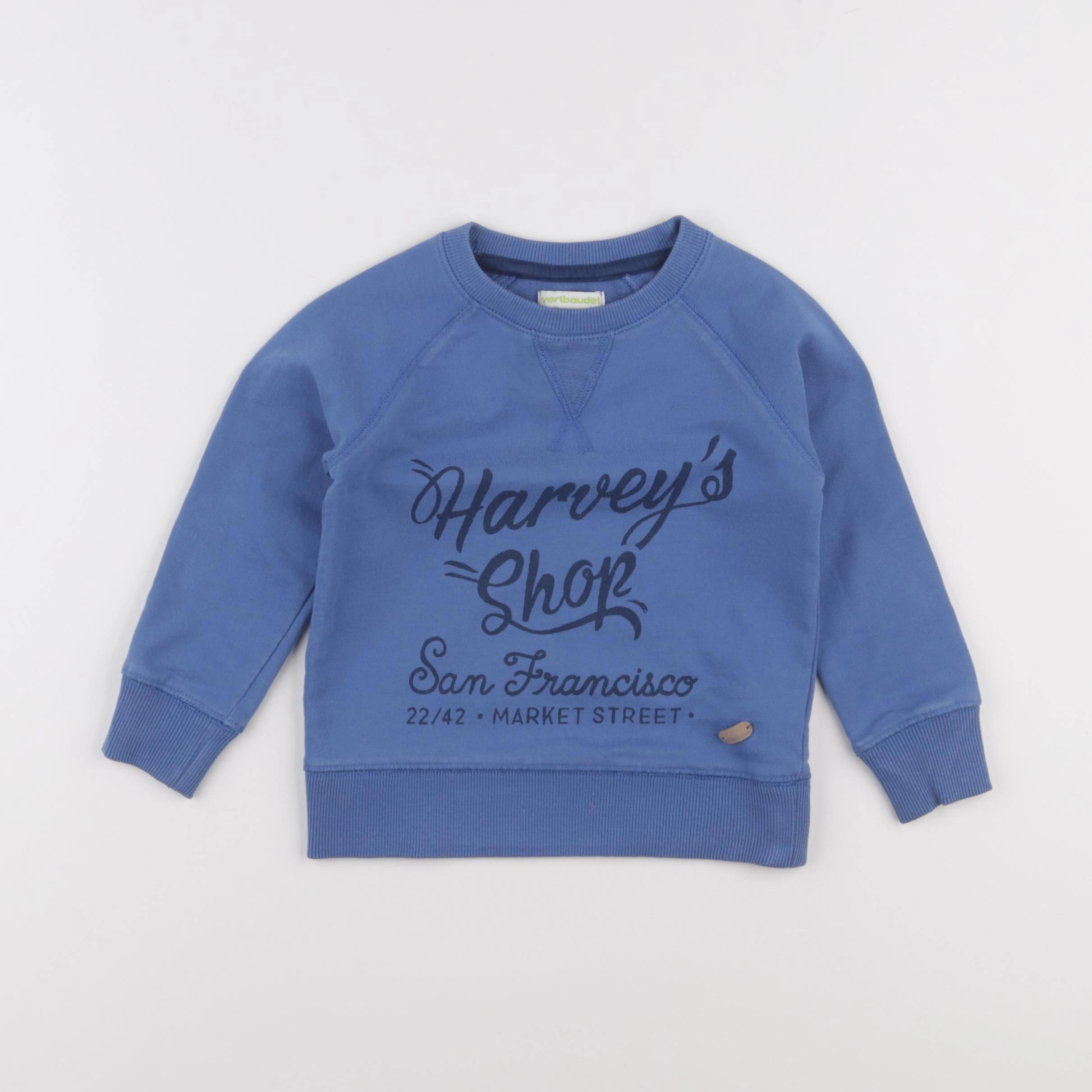 Vertbaudet - sweat bleu - 3 ans
