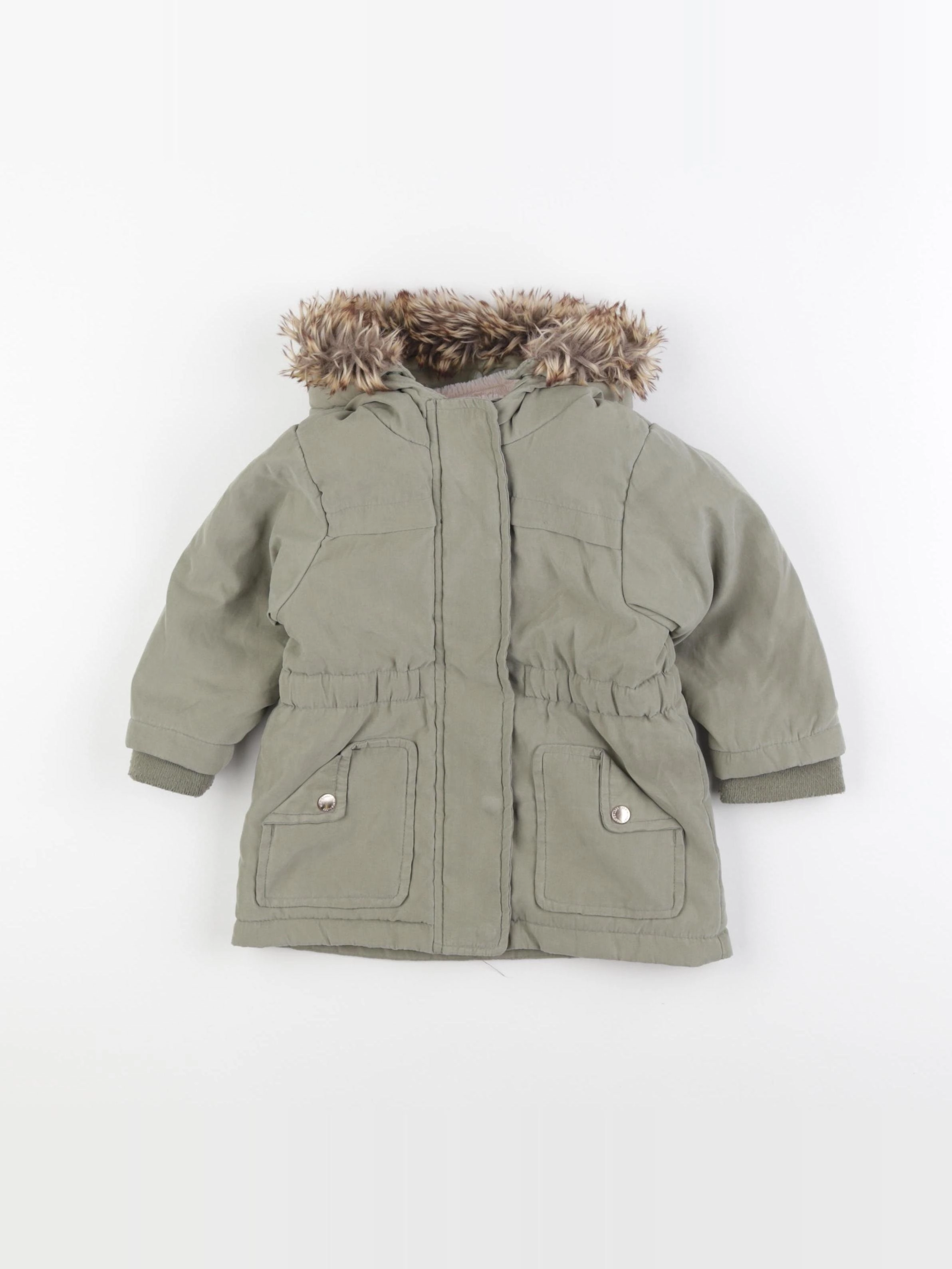 Vertbaudet - parka vert - 18 mois