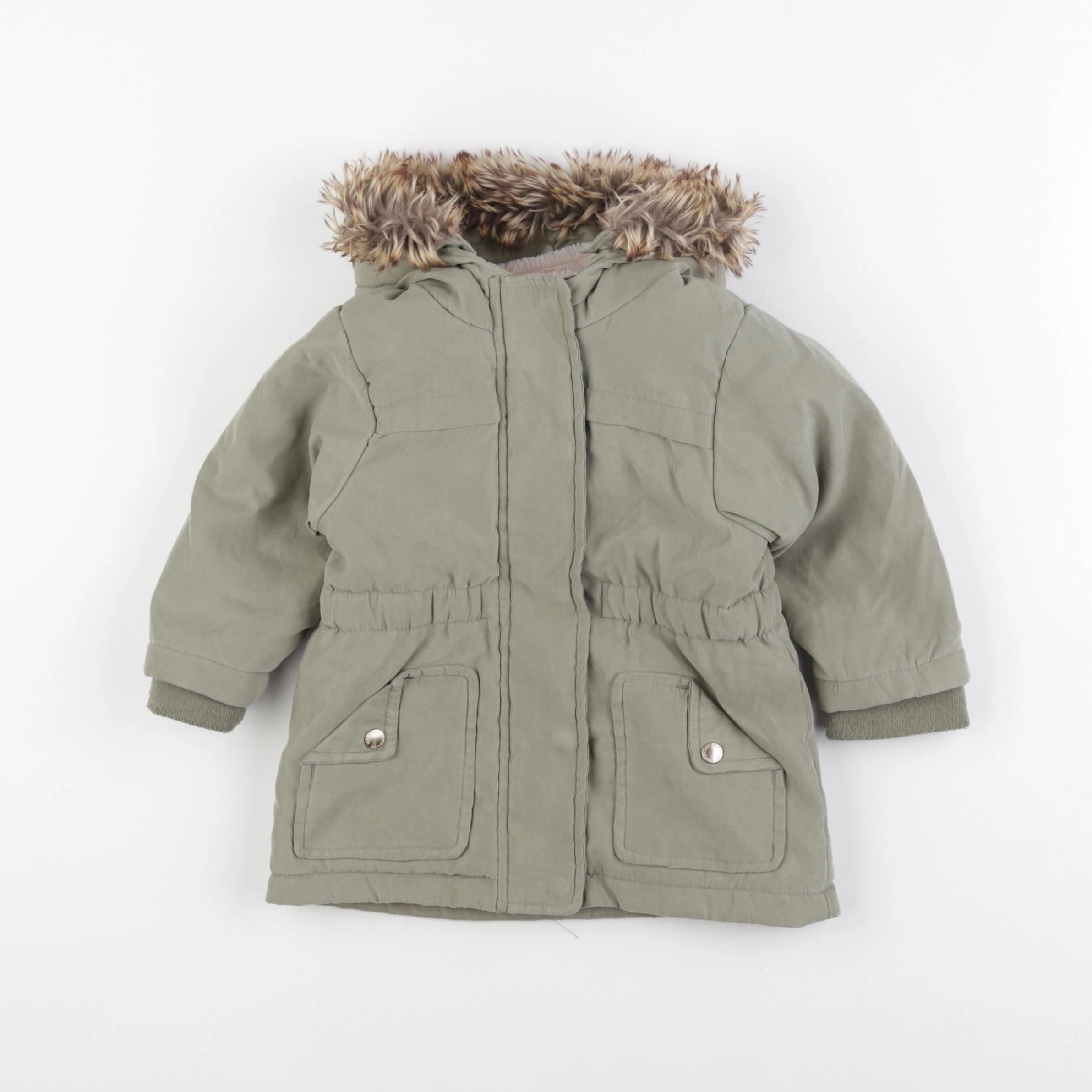 Vertbaudet - parka vert - 18 mois