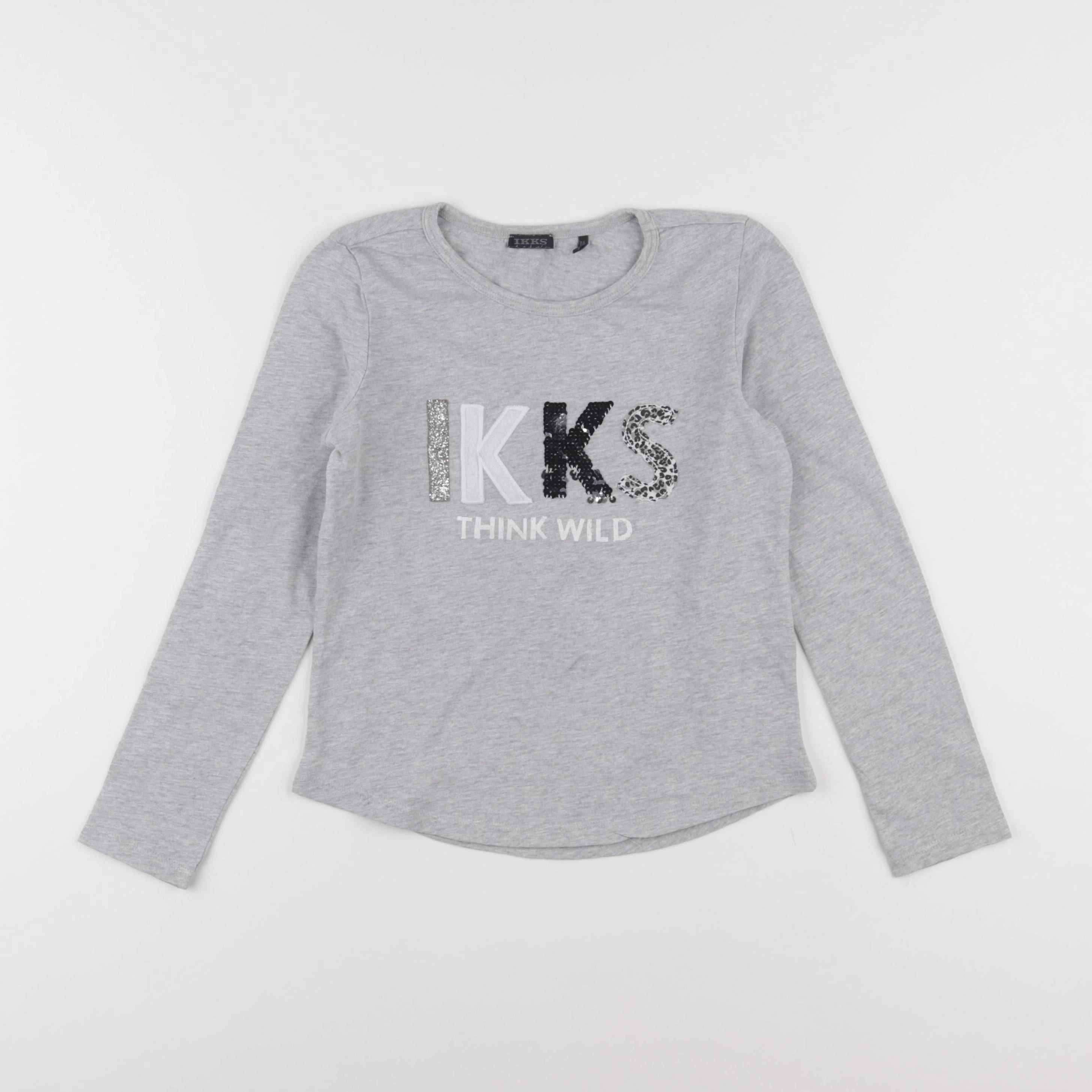 IKKS - tee-shirt gris - 8 ans