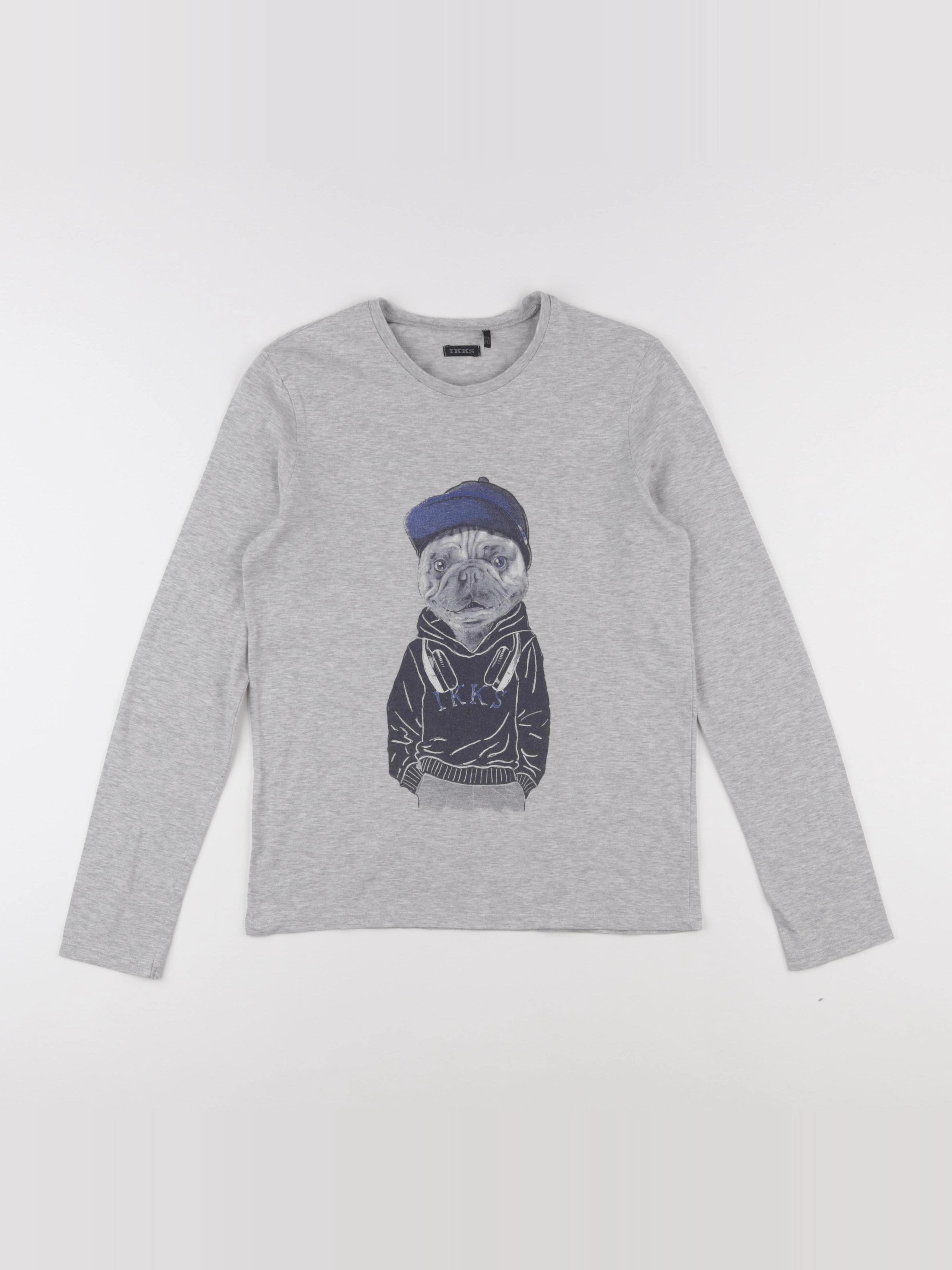 IKKS - tee-shirt gris - 12 ans