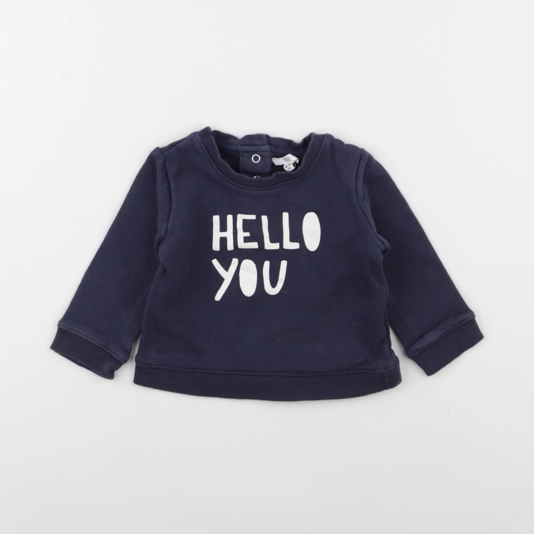 La Redoute - sweat bleu - 12 mois