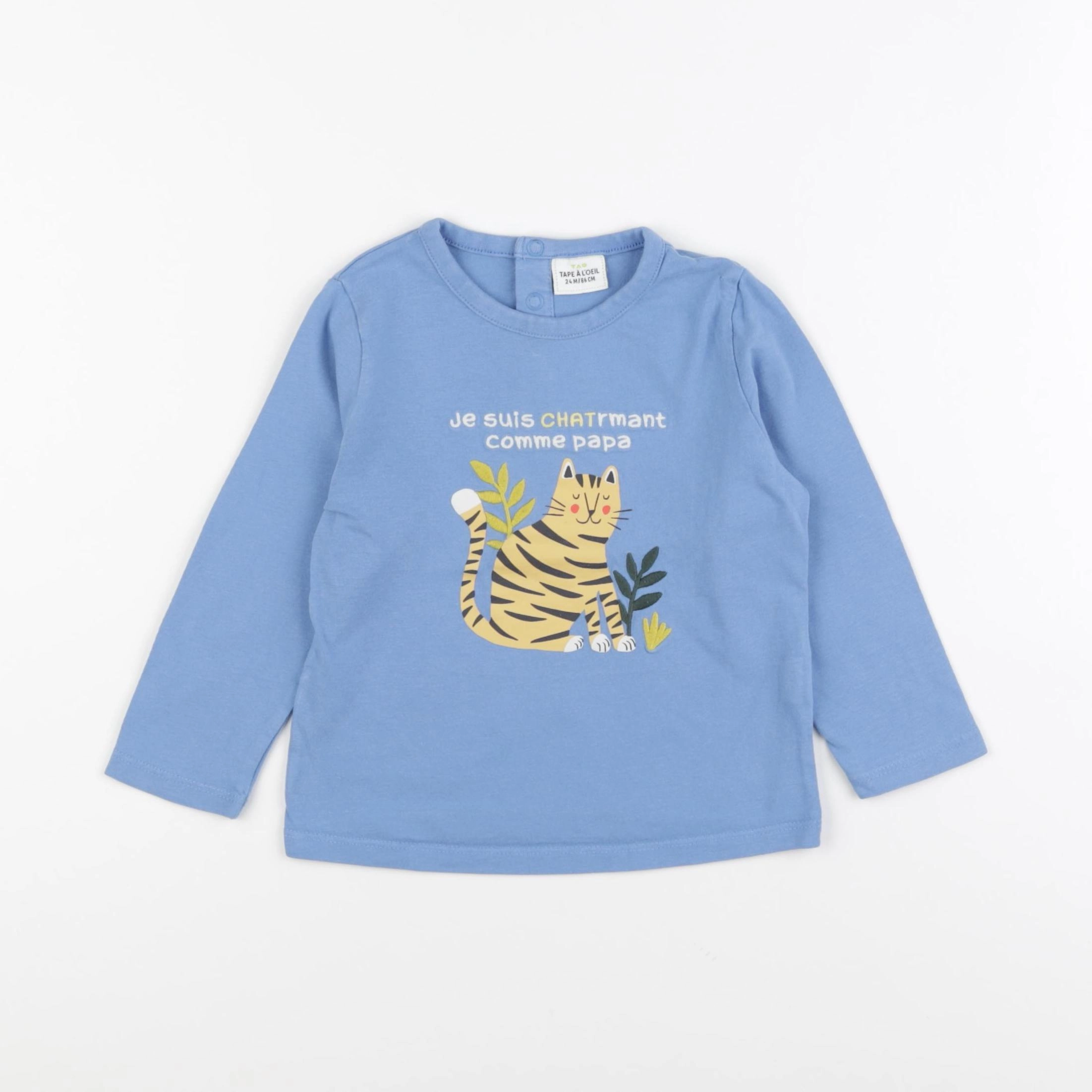 Tape à l'oeil - tee-shirt bleu - 24 mois