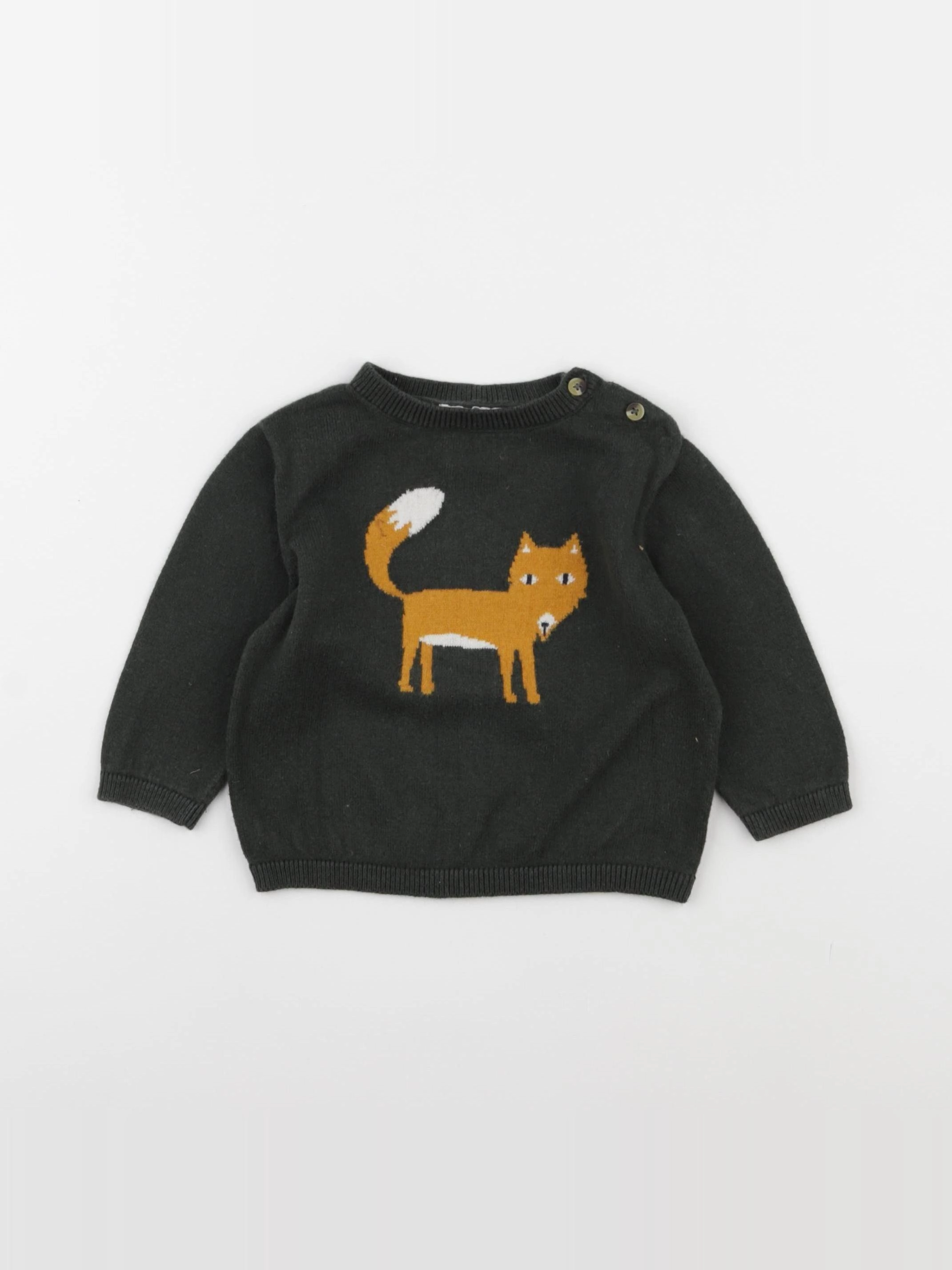 Boutchou - pull vert - 12 mois