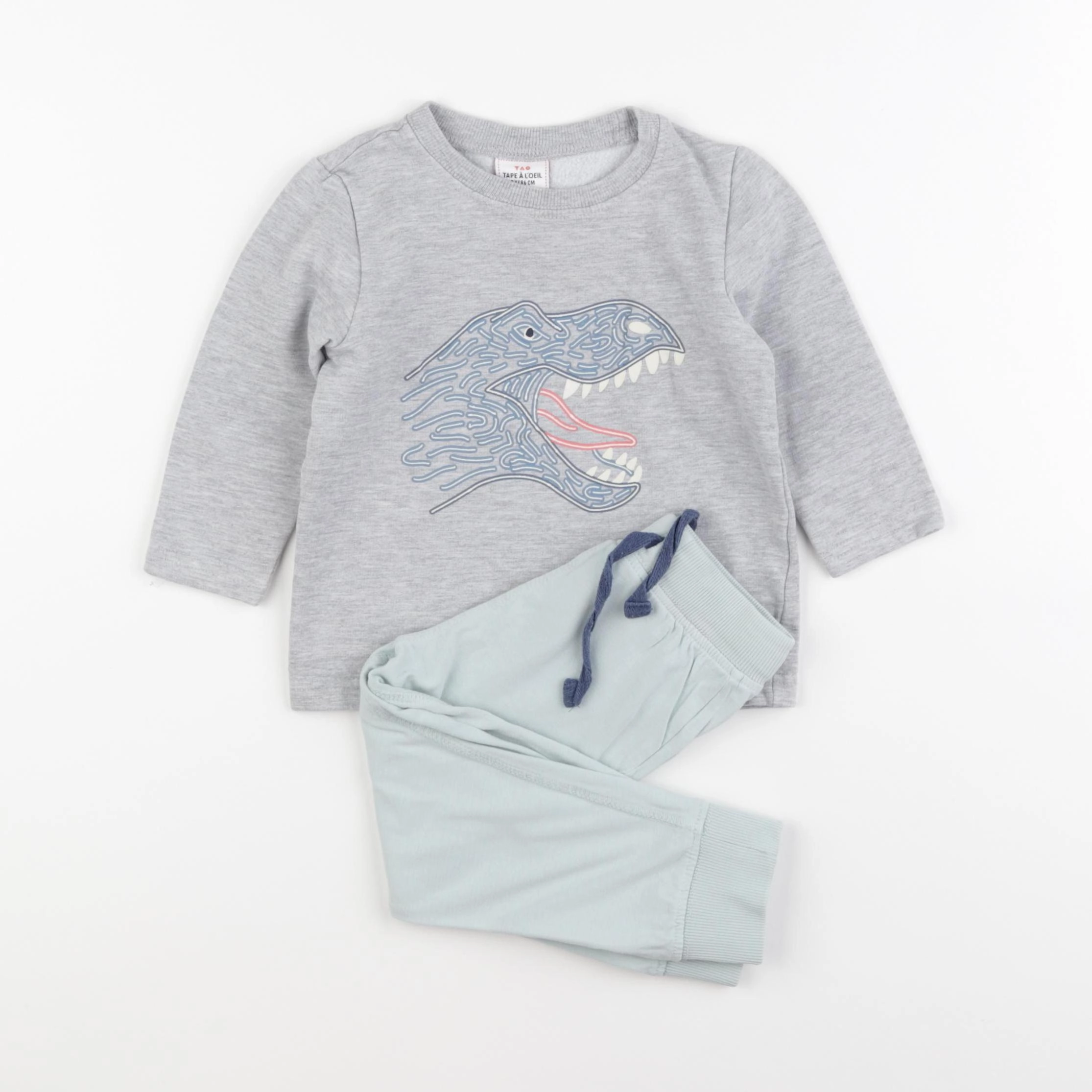Tape à l'oeil - pyjama coton gris - 2 ans