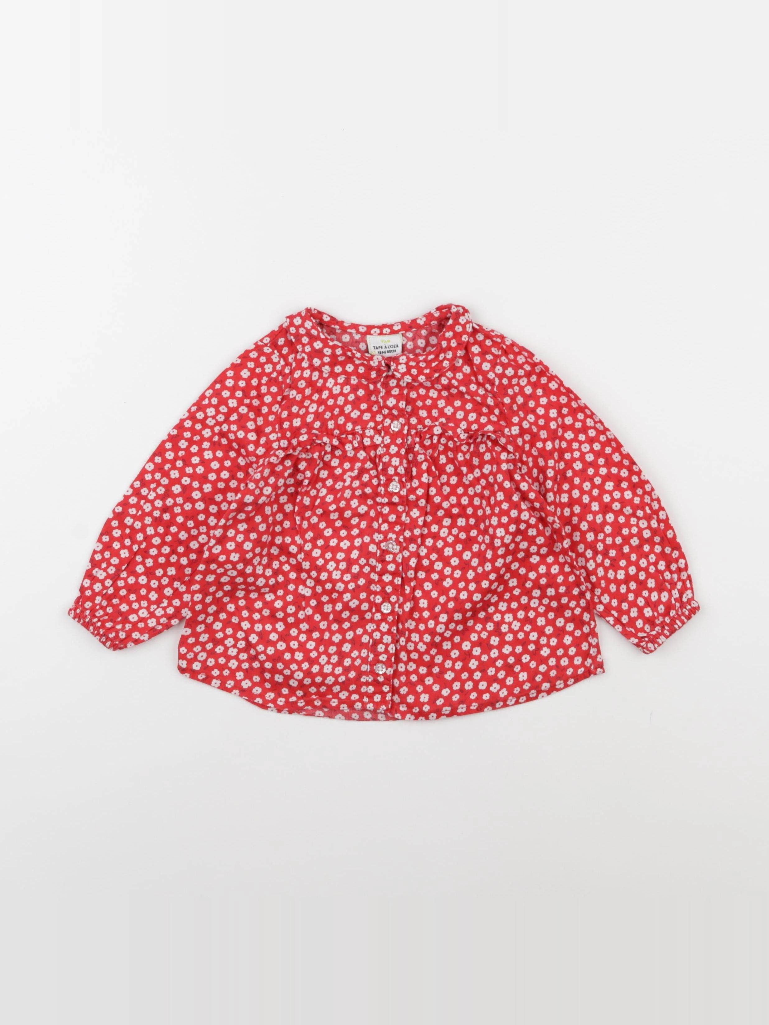 Tape à l'oeil - blouse rouge - 18 mois