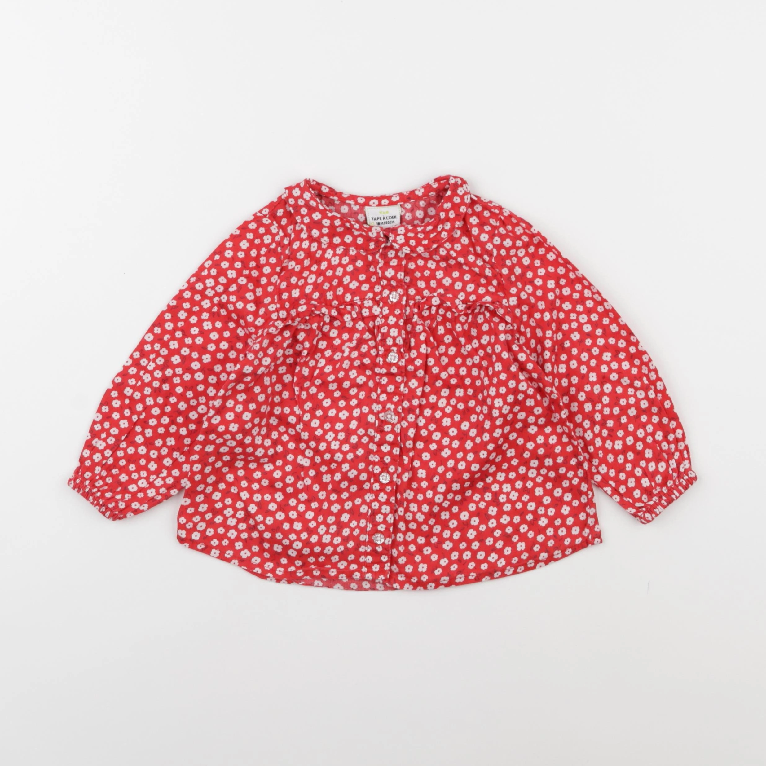 Tape à l'oeil - blouse rouge - 18 mois