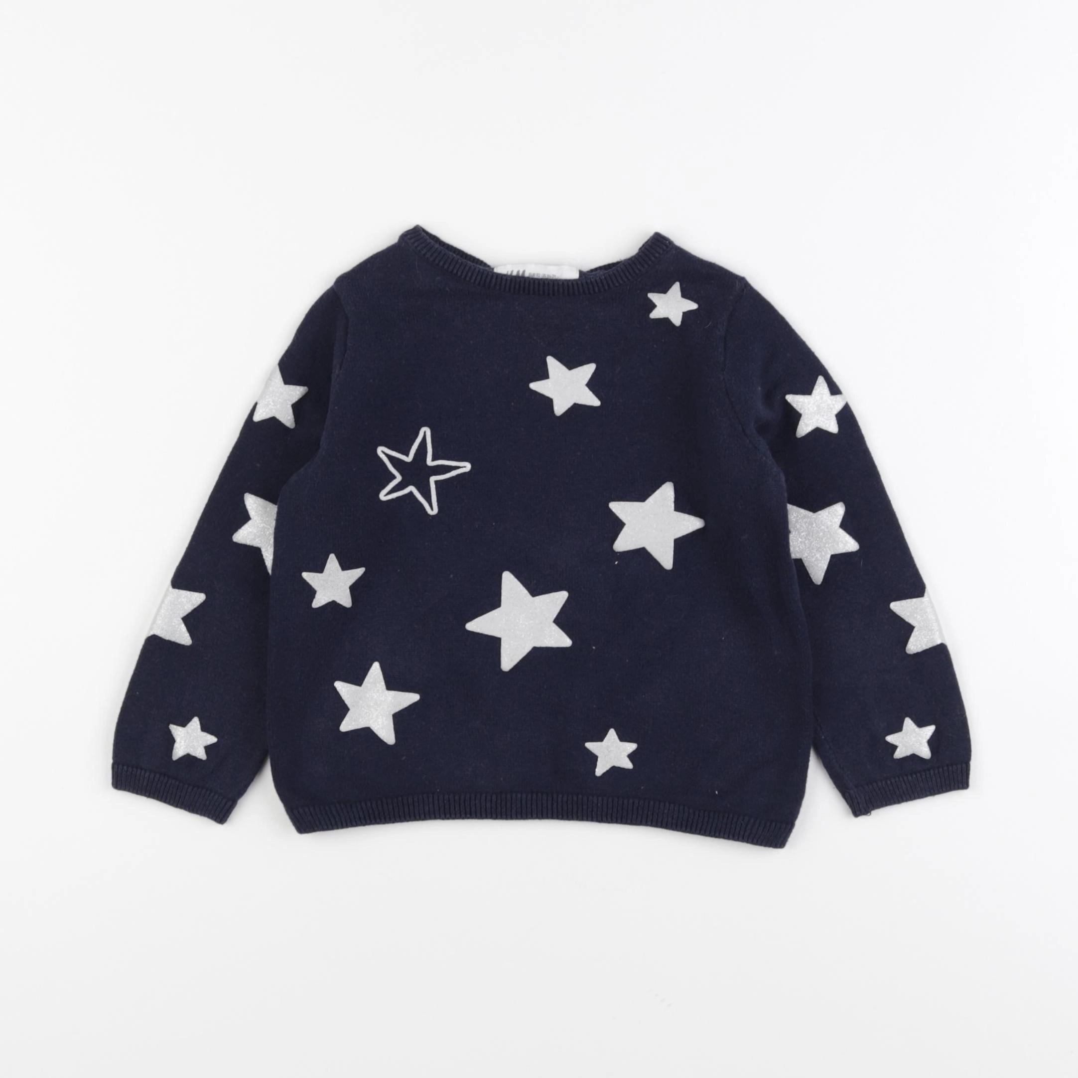 H&M - pull bleu - 18/24 mois