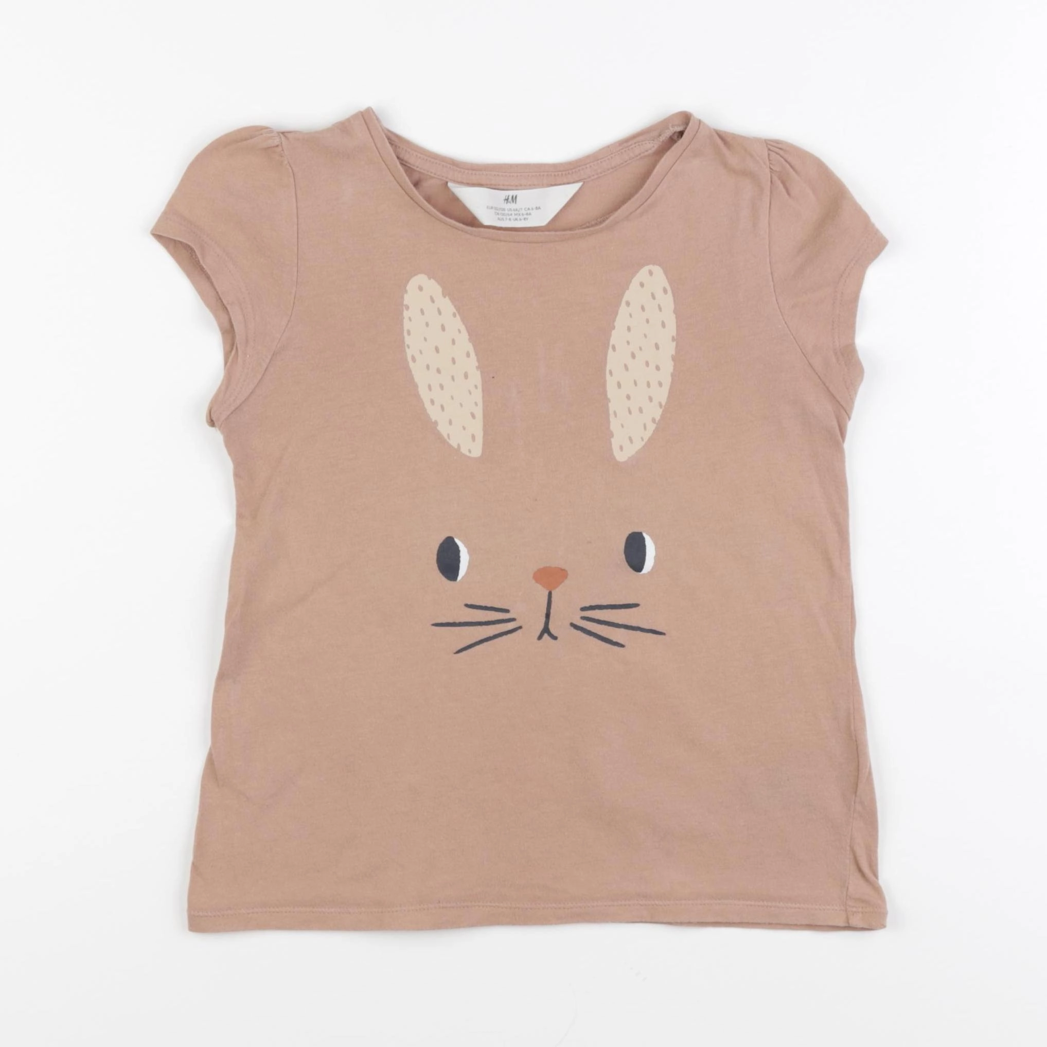 H&M - tee-shirt marron - 6/8 ans