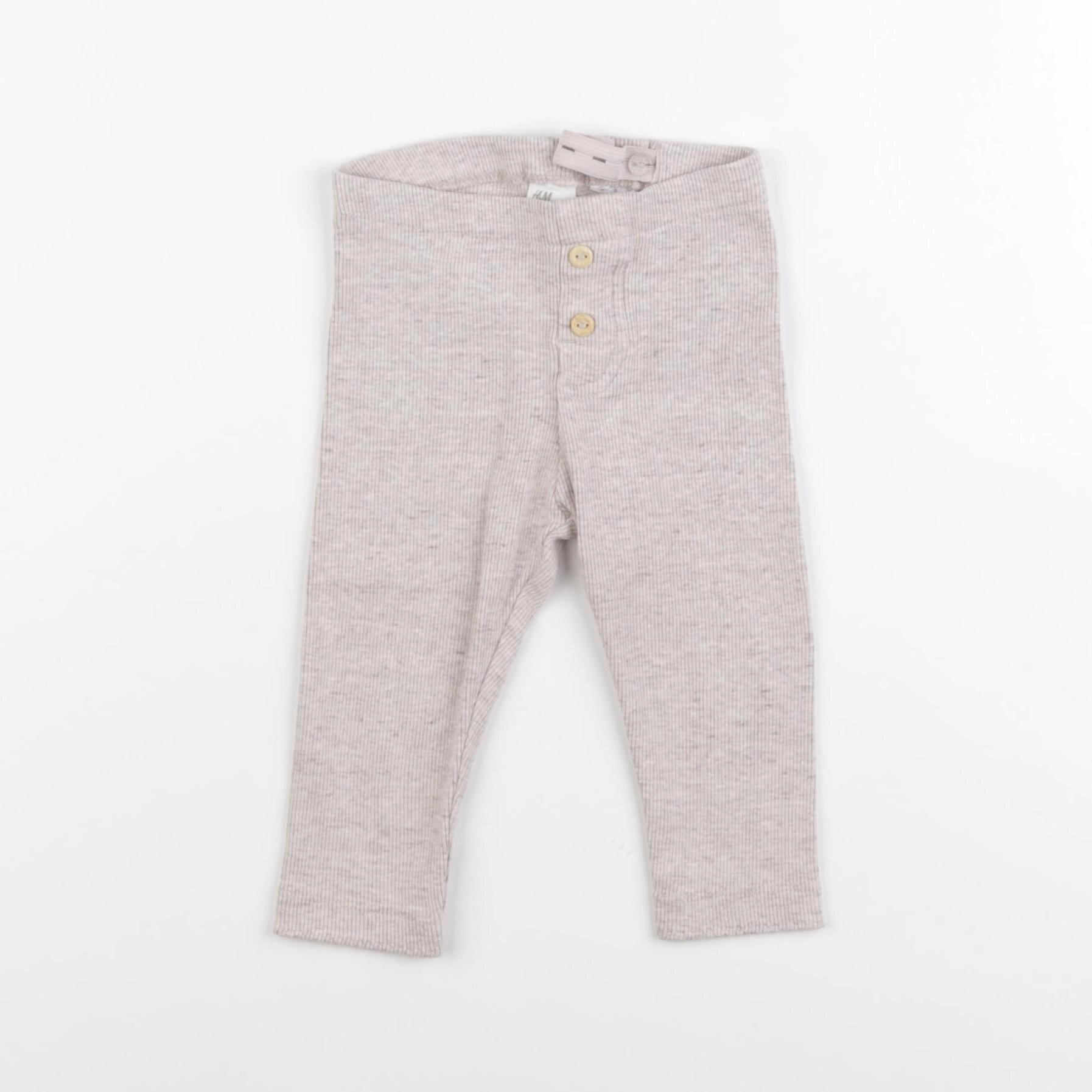 H&M - legging beige - 6/9 mois