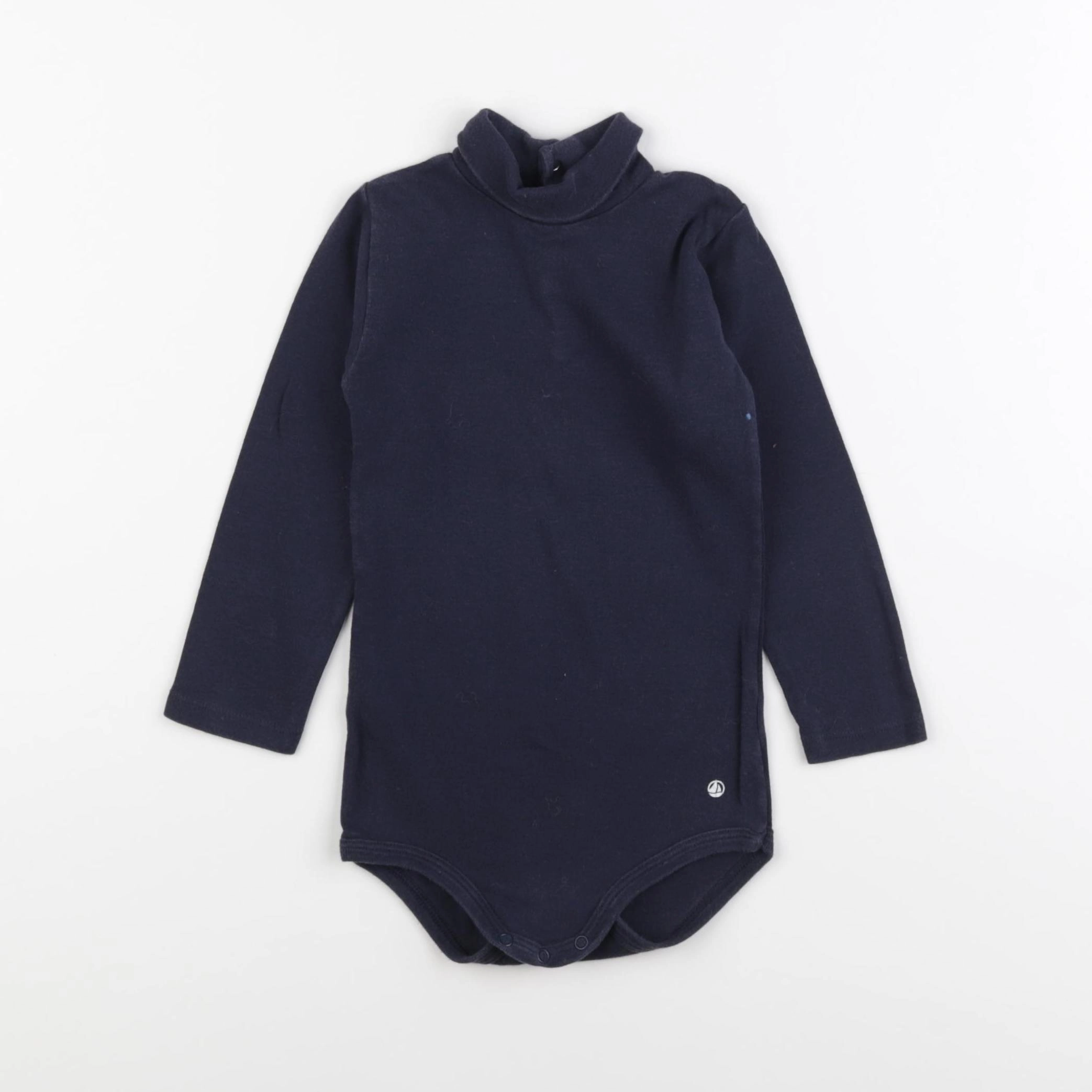 Petit Bateau - body à col bleu - 24 mois