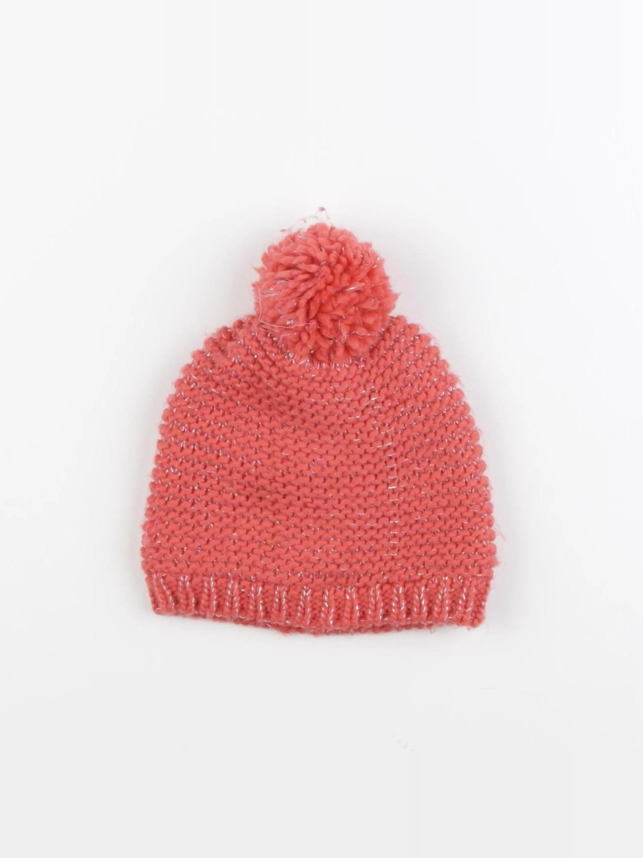 Monoprix - bonnet rose, argent - 3/6 ans