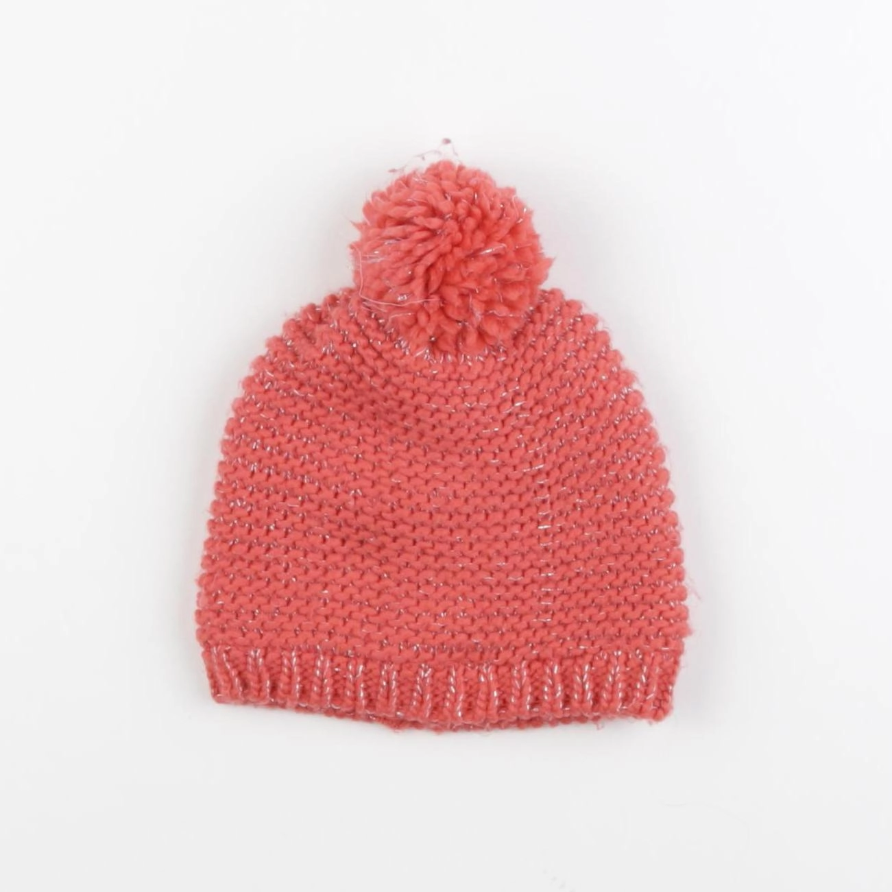 Monoprix - bonnet rose, argent - 3/6 ans