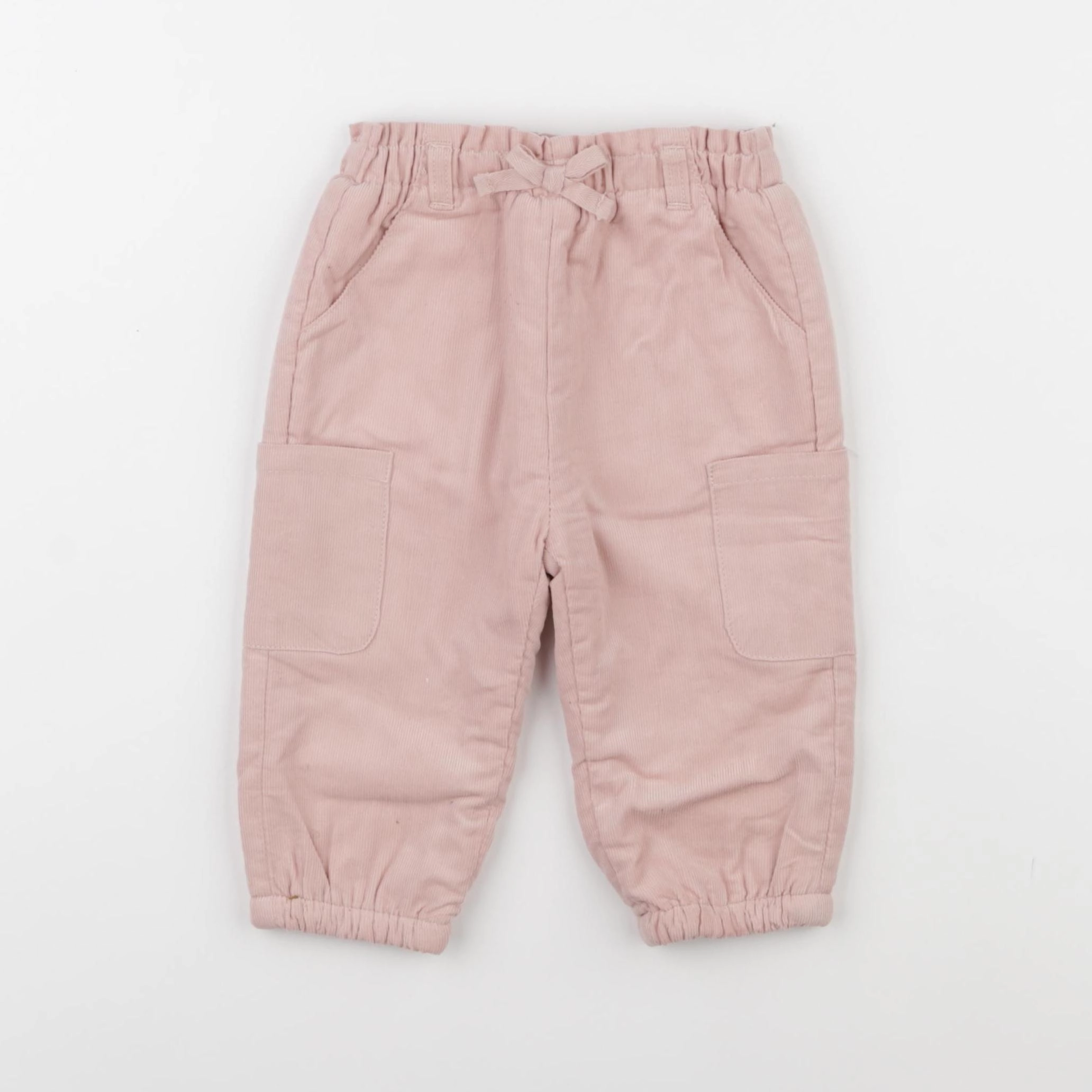 Vertbaudet - pantalon doublé rose - 12 mois