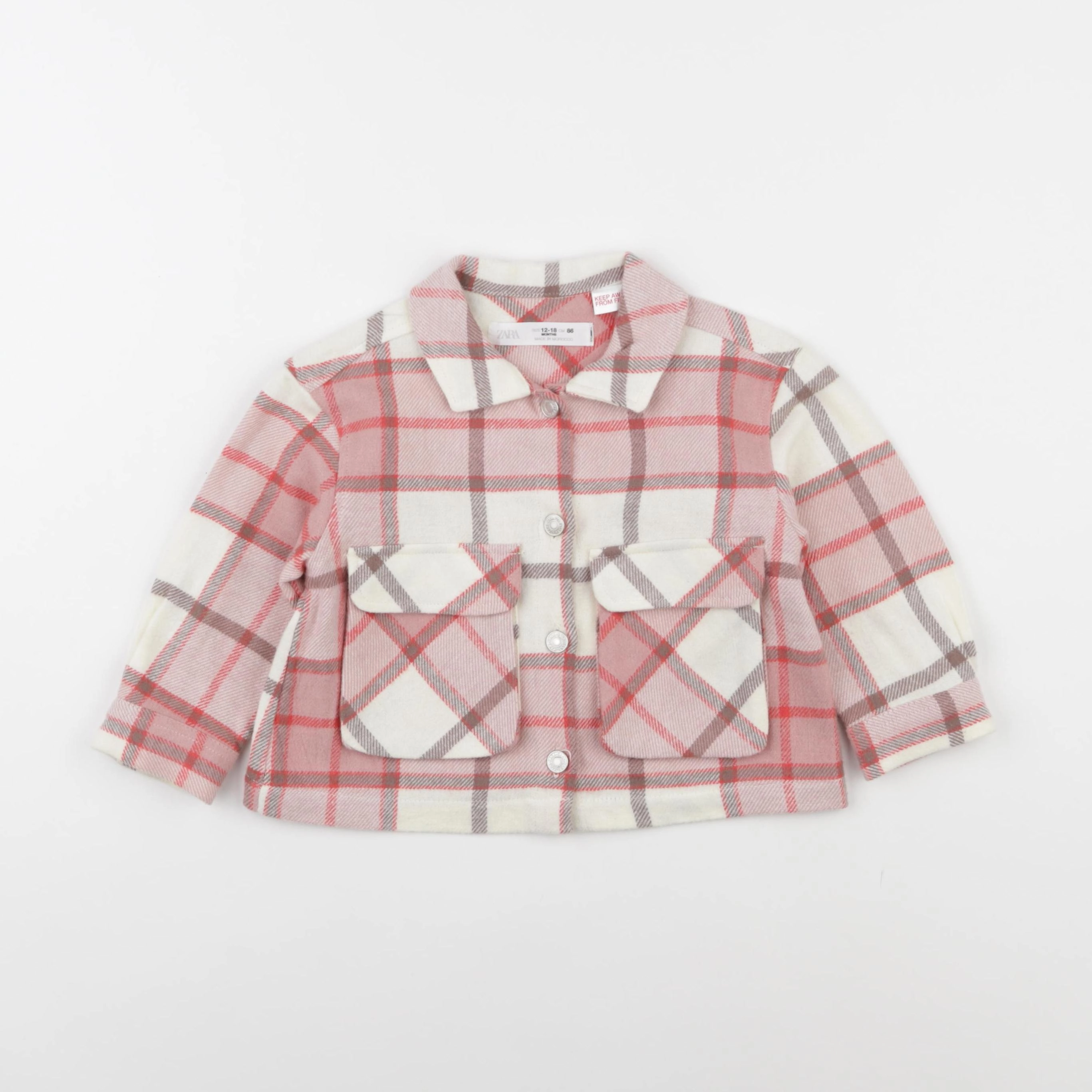 Zara - veste rose - 12/18 mois