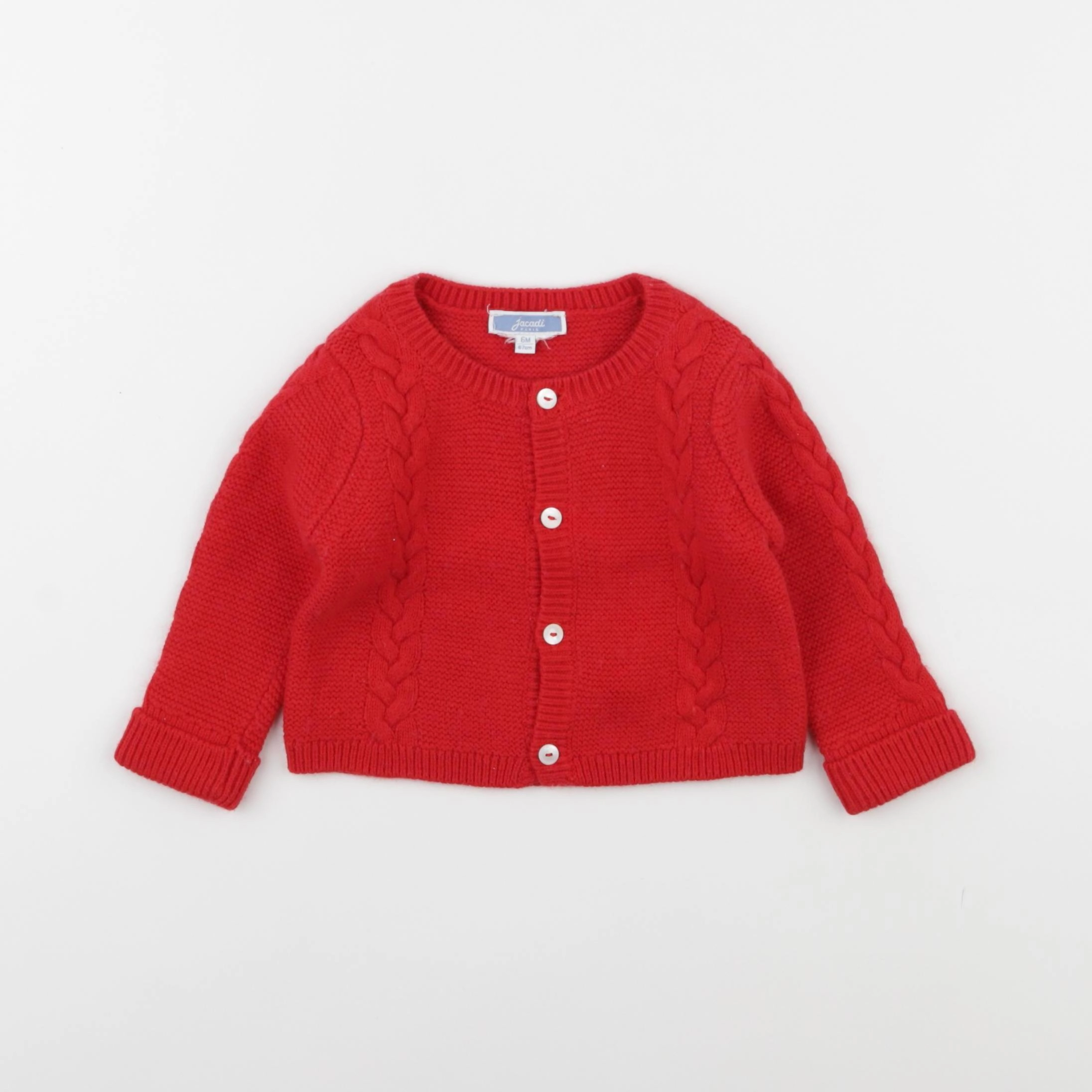 Jacadi - gilet rouge - 6 mois