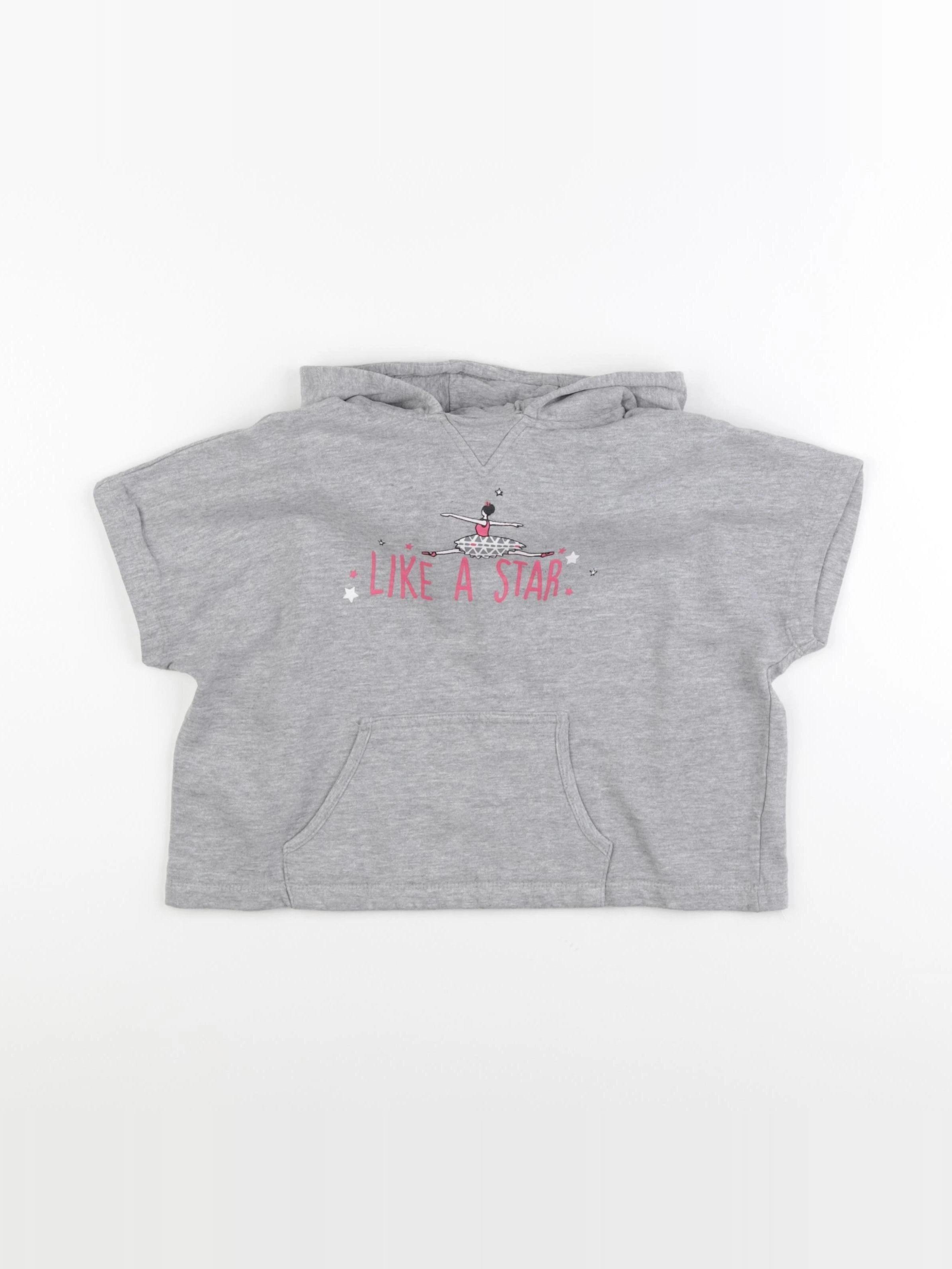 Vertbaudet - sweat gris - 6 ans