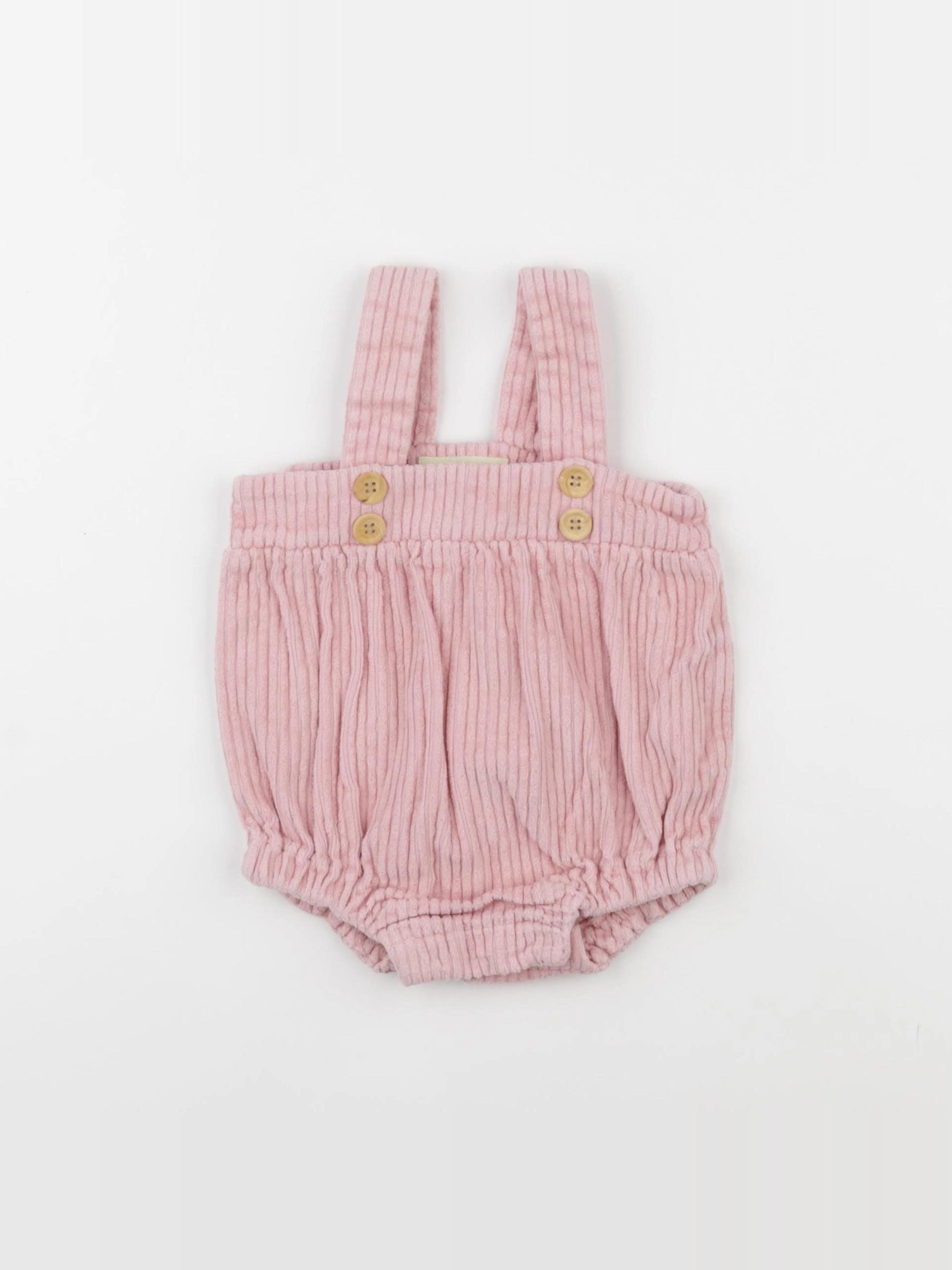 Frangin Frangine - salopette rose - 6/9 mois