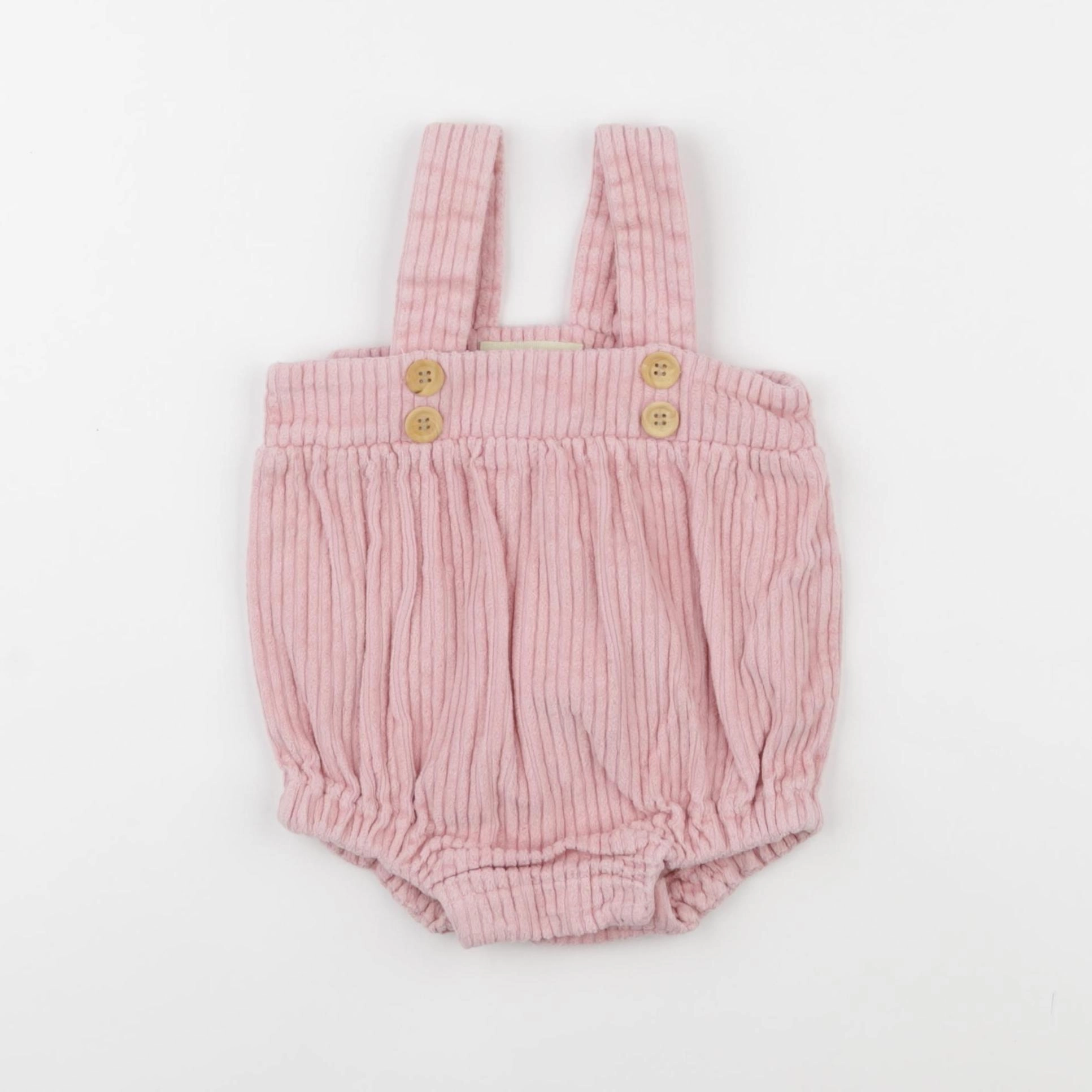 Frangin Frangine - salopette rose - 6/9 mois