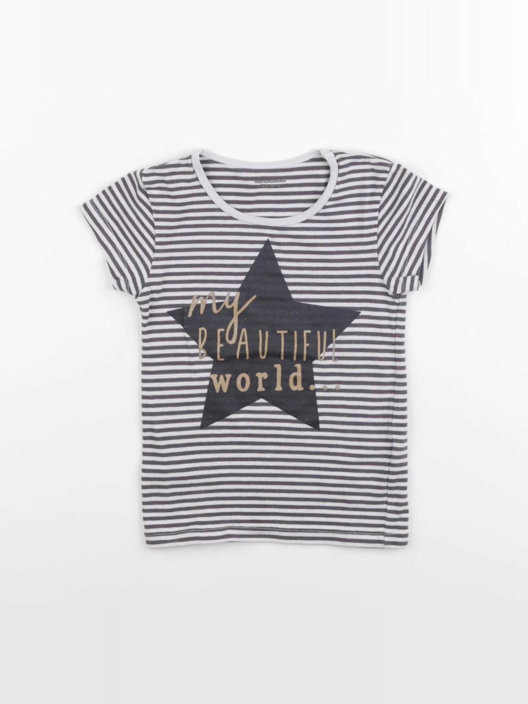 Vertbaudet - tee-shirt gris - 5 ans