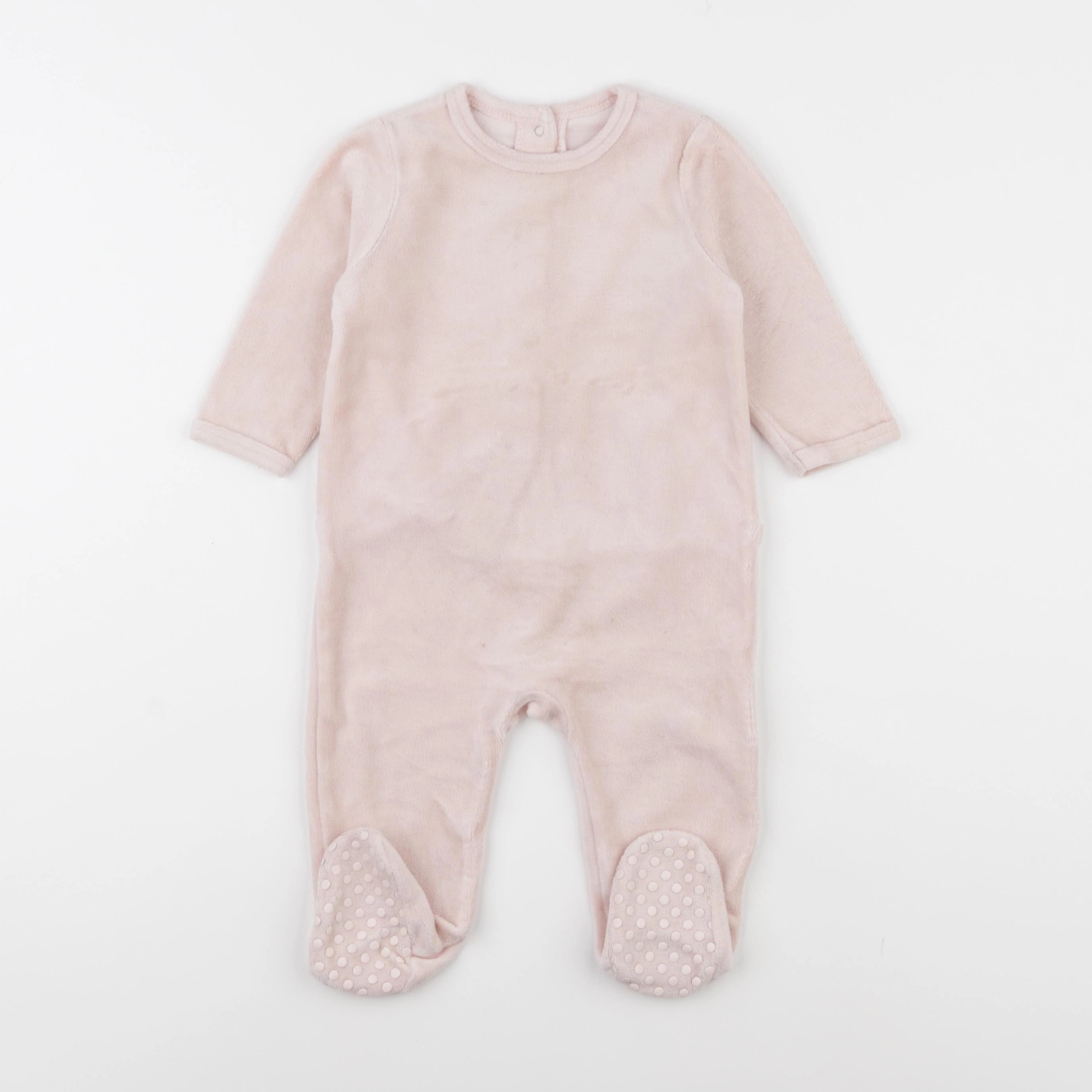Vertbaudet - pyjama velours rose - 9 mois